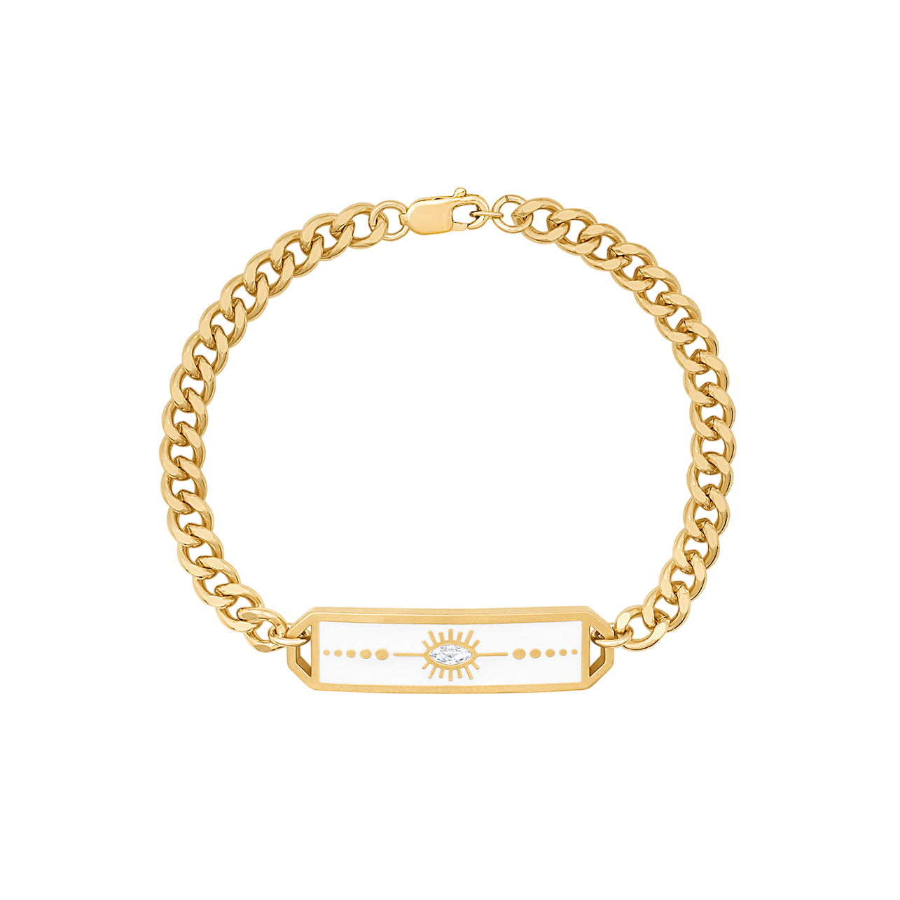 Talisman White Enamel Bracelet