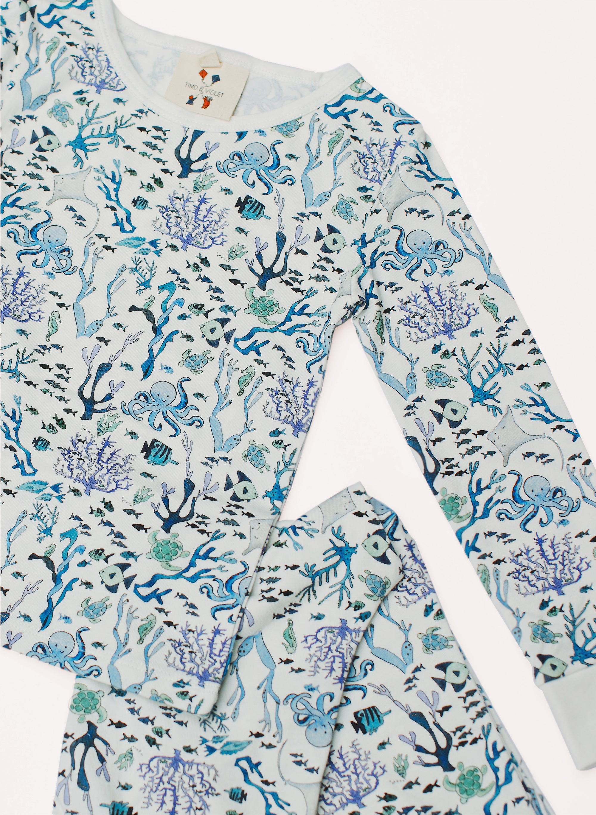 Two Piece Pajamas - Coral Reef