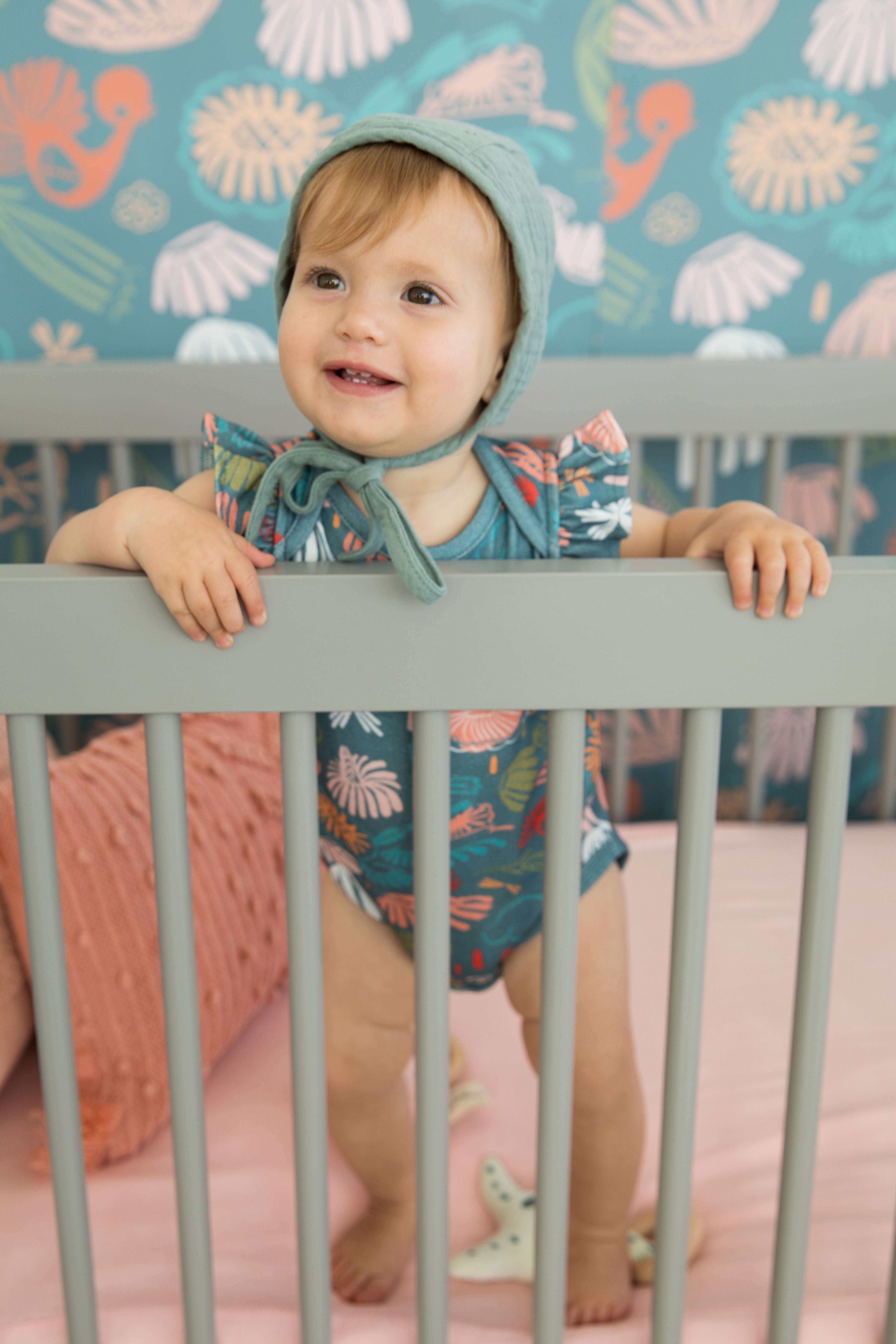 Muslin Bonnet - Teal