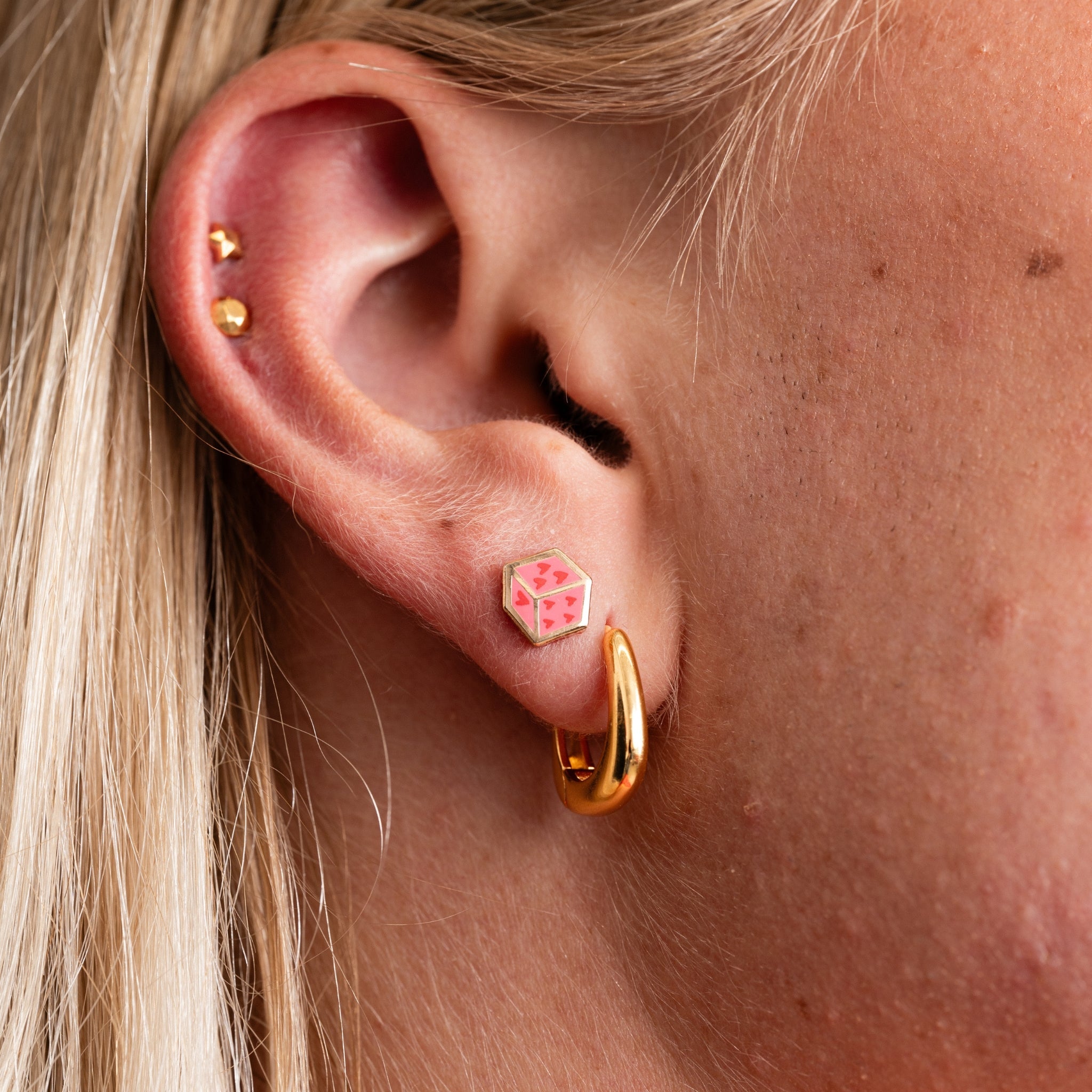 Teardrop Huggie Hoops