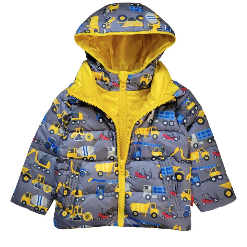 Car Seat Coat | The Road Coat Down - Construction Print