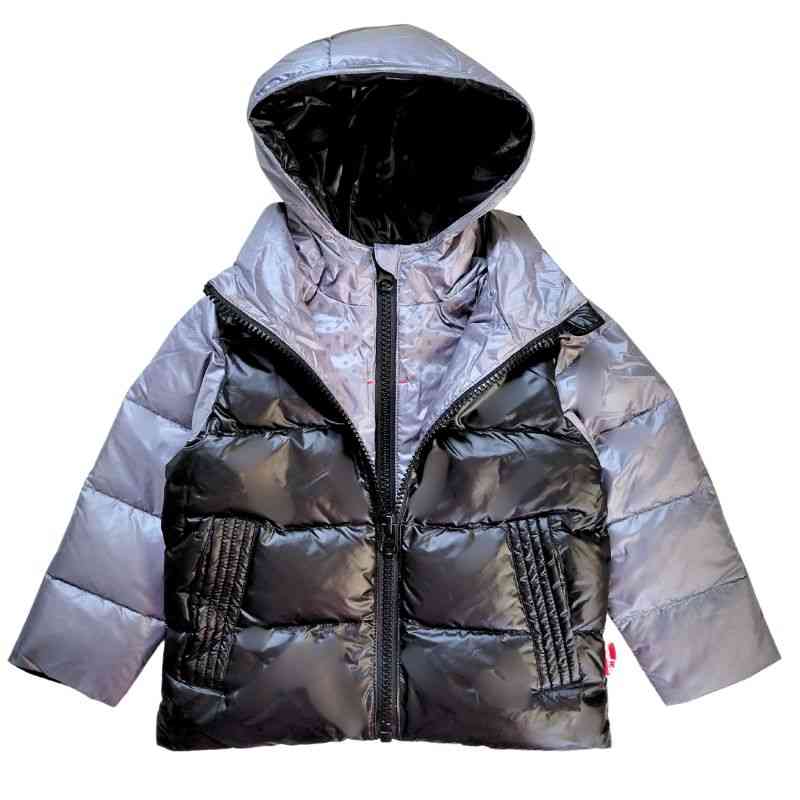 Car Seat Coat | The Road Coat Down - Platinum/black