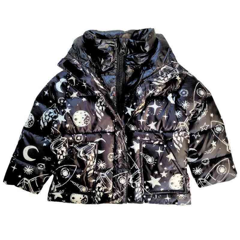 Car Seat Coat | The Road Coat Vegan - Rocketship Print