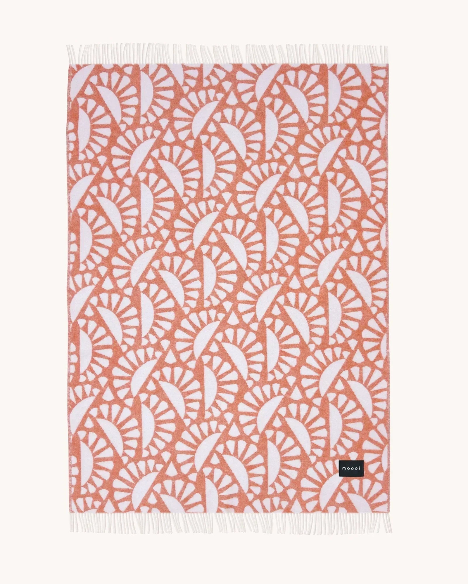 Blanket Moooi Woodblock Beetle Rust Cream