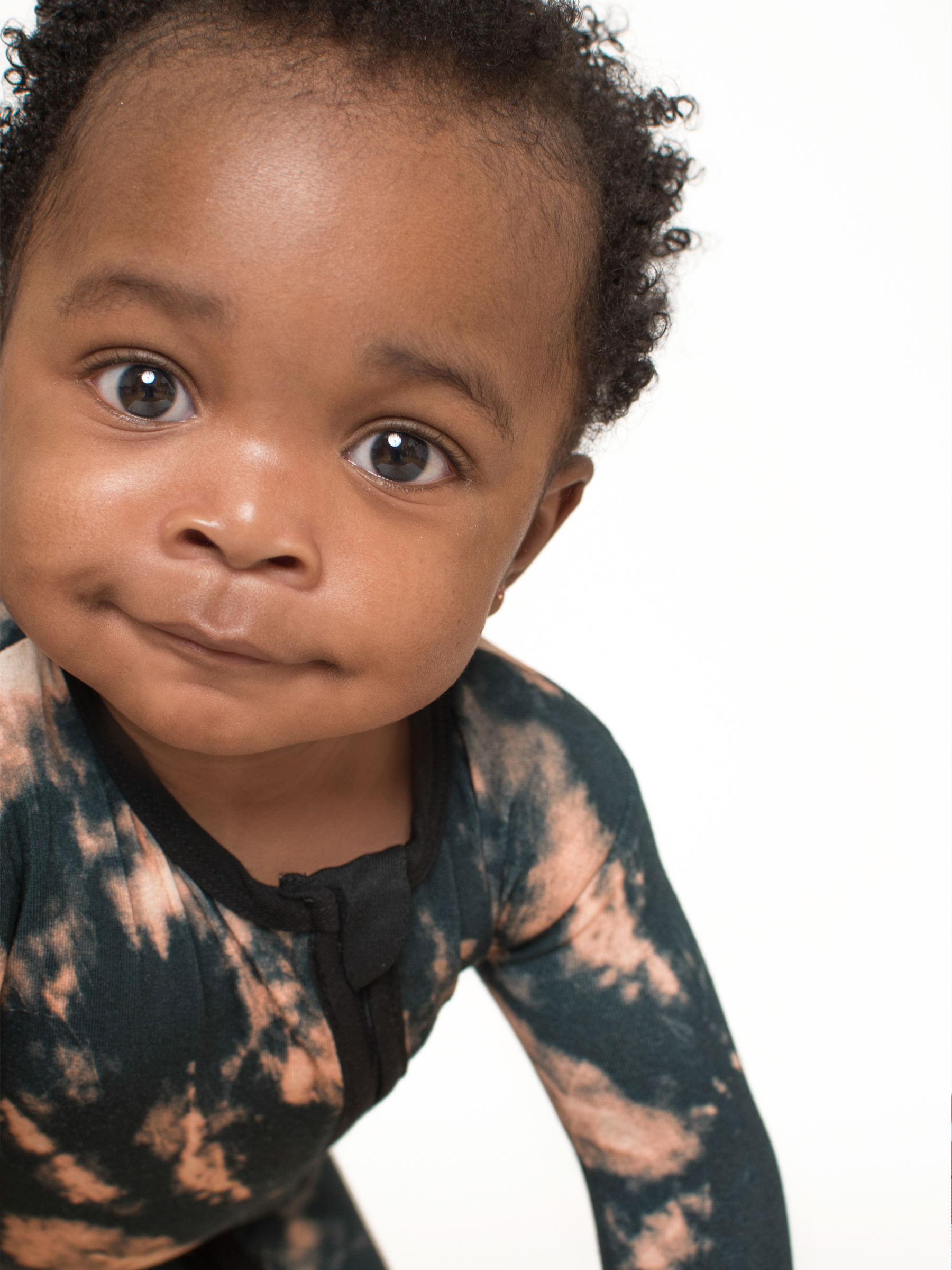 Black Tie-dye Zip Romper