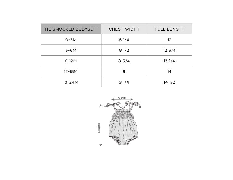 Baby Girl's Tie-smocked Bodysuit