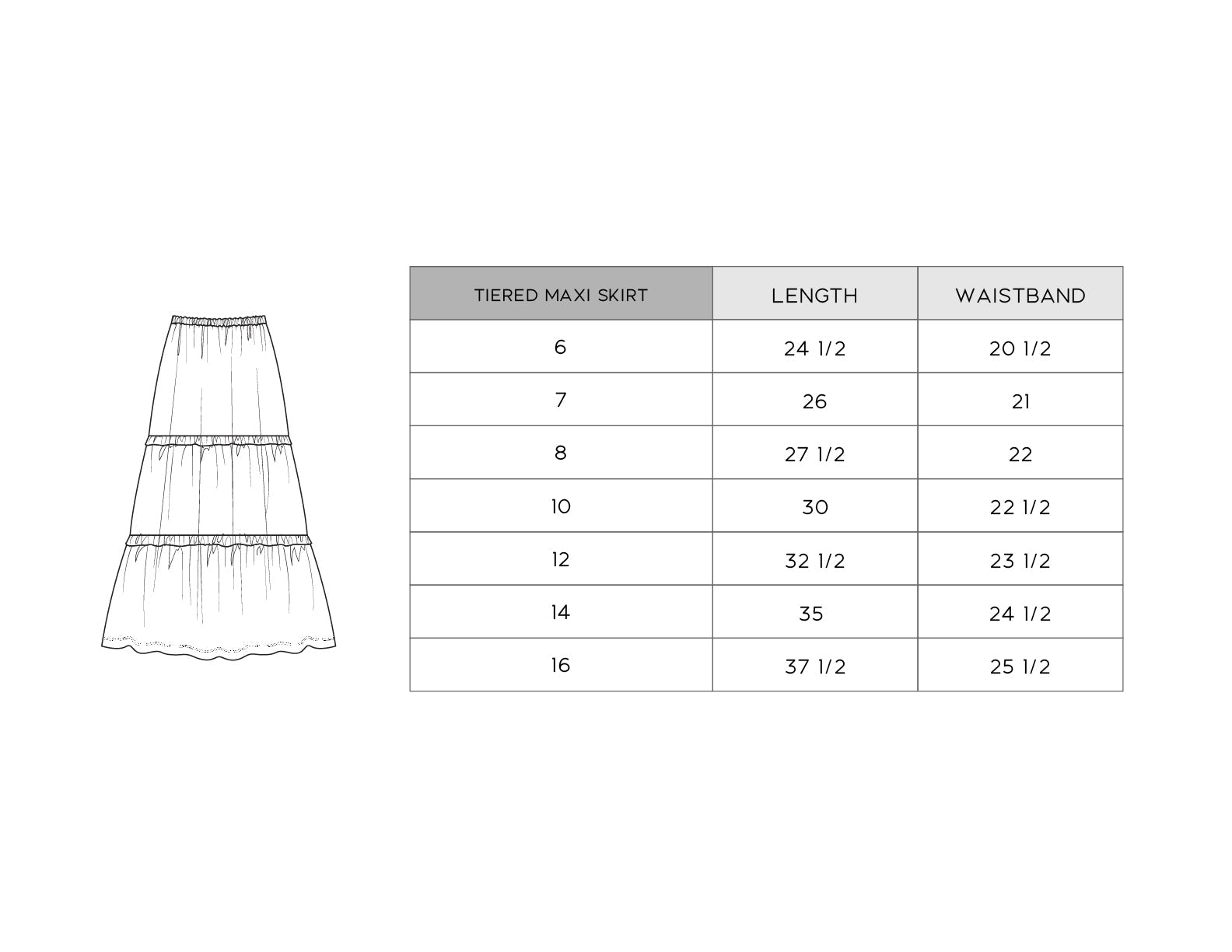 Tiered Maxi Skirt