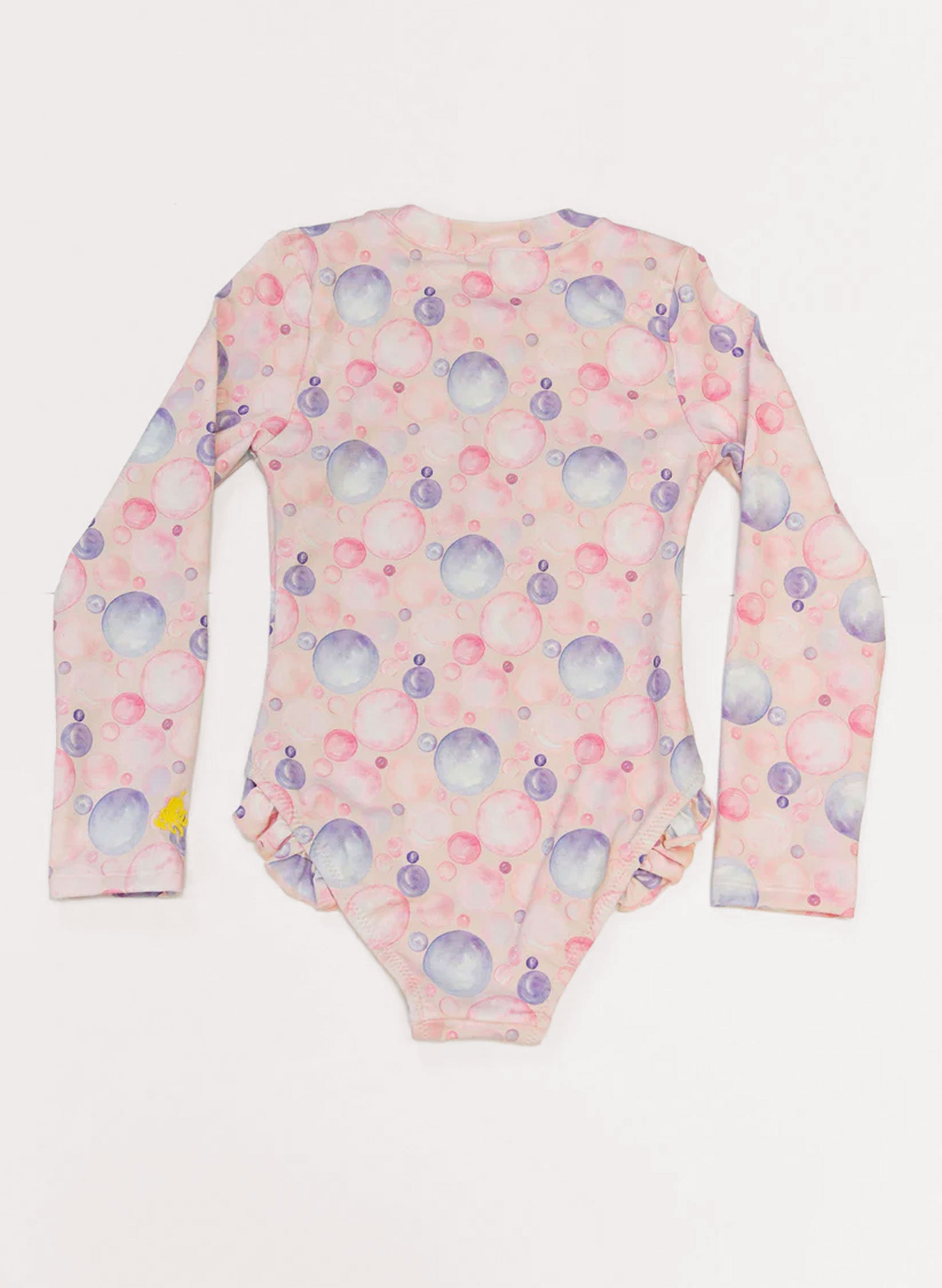 Girl's Rashguard Swimsuit - Pink Bubbles