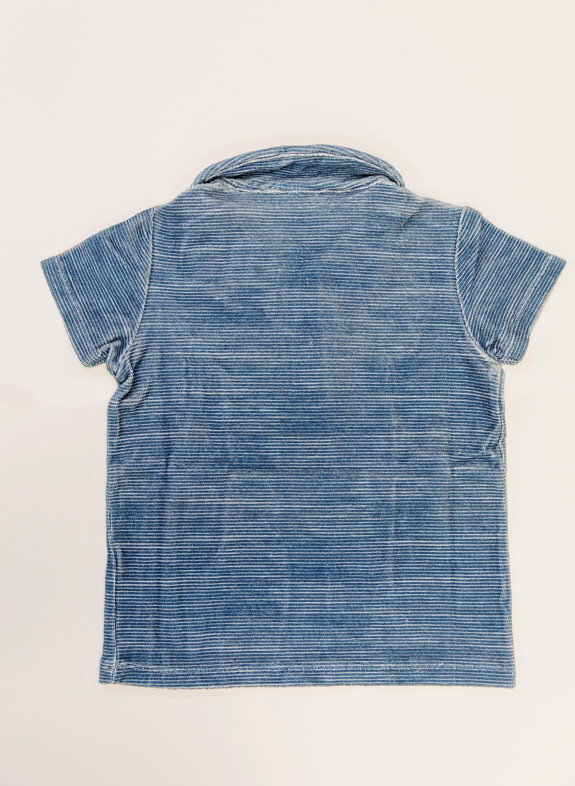 French Terry Polo - Sailor Navy Stripe