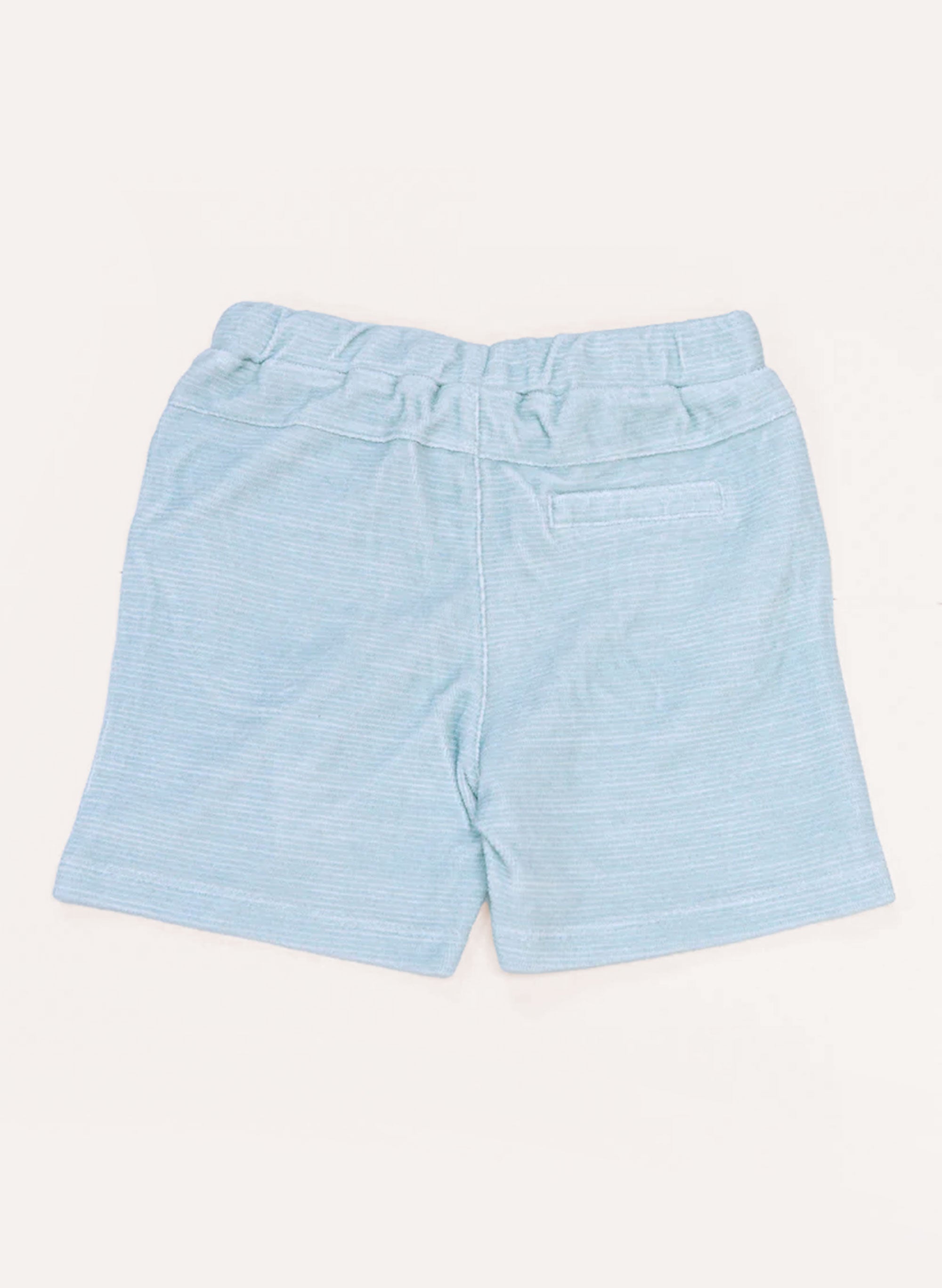 French Terry Shorts - Misty Blue Stripe