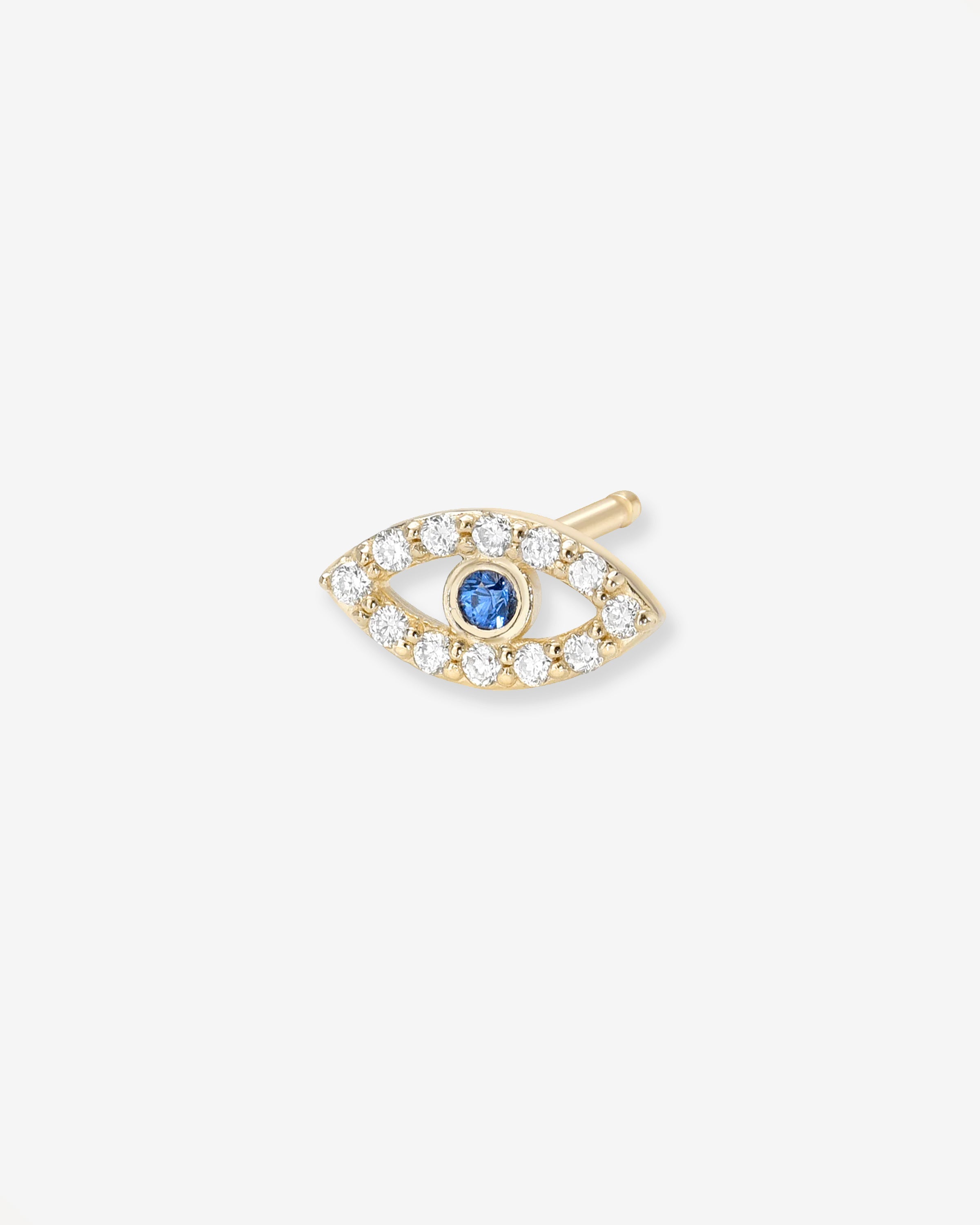 Tiny Diamond Evil Eye Stud Earring