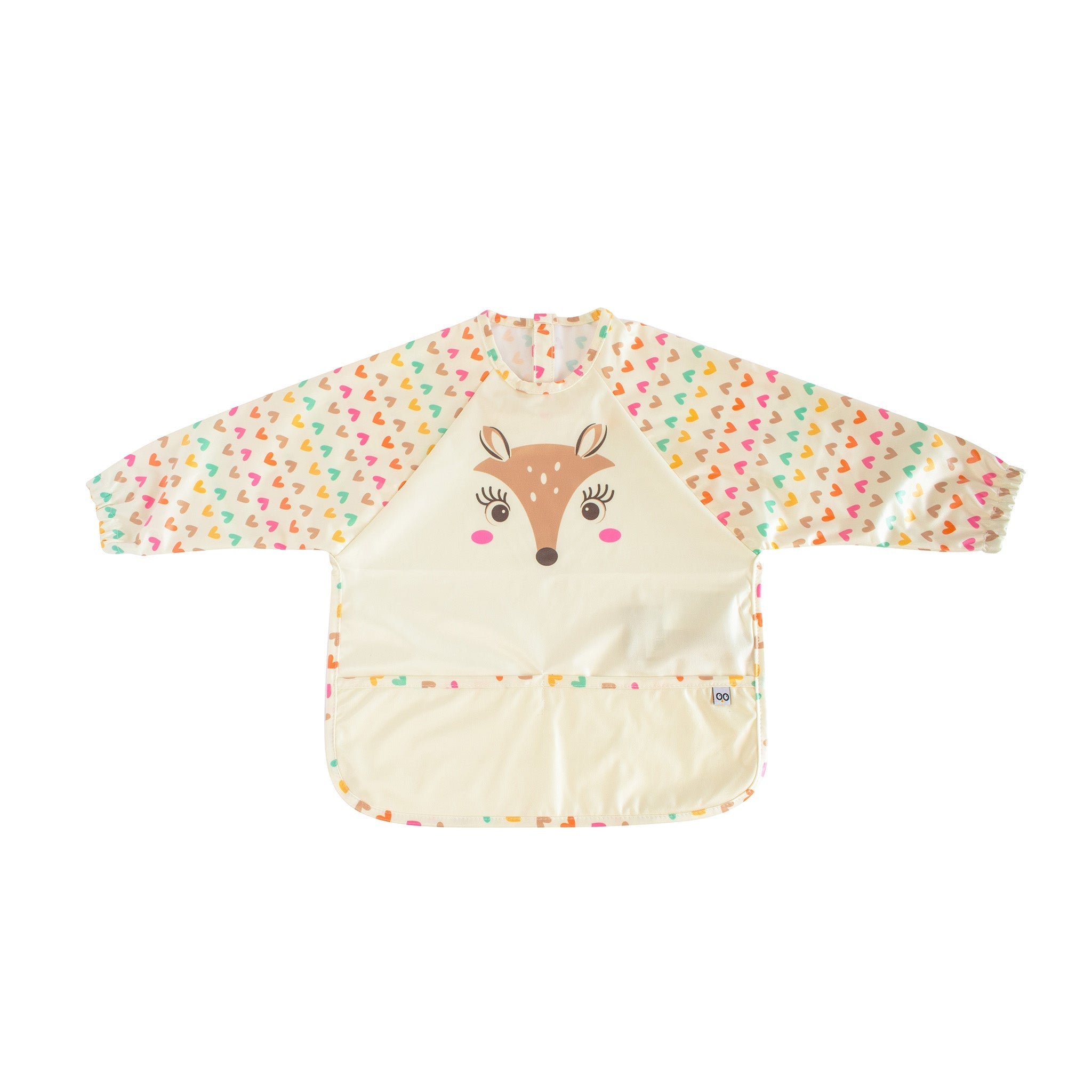 Baby/toddler Sleeved Bib/art Smock - Fiona The Fawn