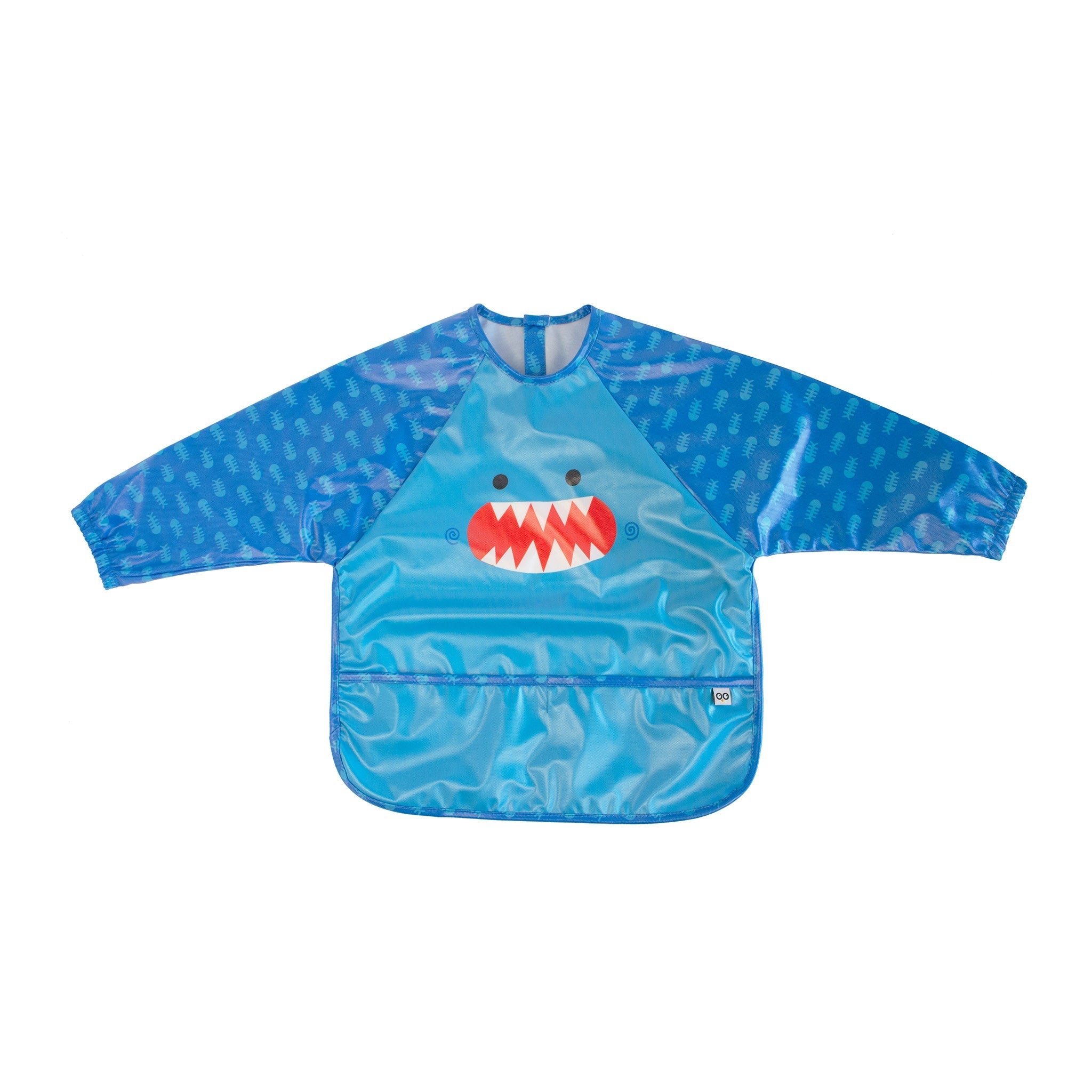 Baby/toddler Sleeved Bib/art Smock - Sherman The Shark