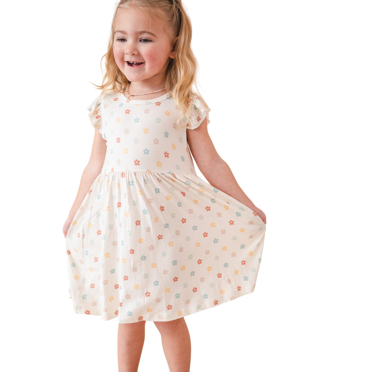 Bamboo Short Sleeve Twirl Dress