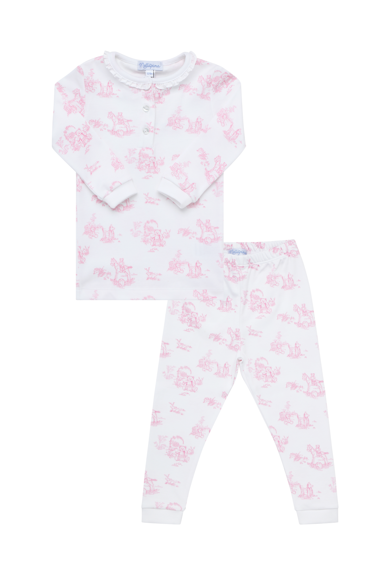 Pink Toile Baby Pajamas