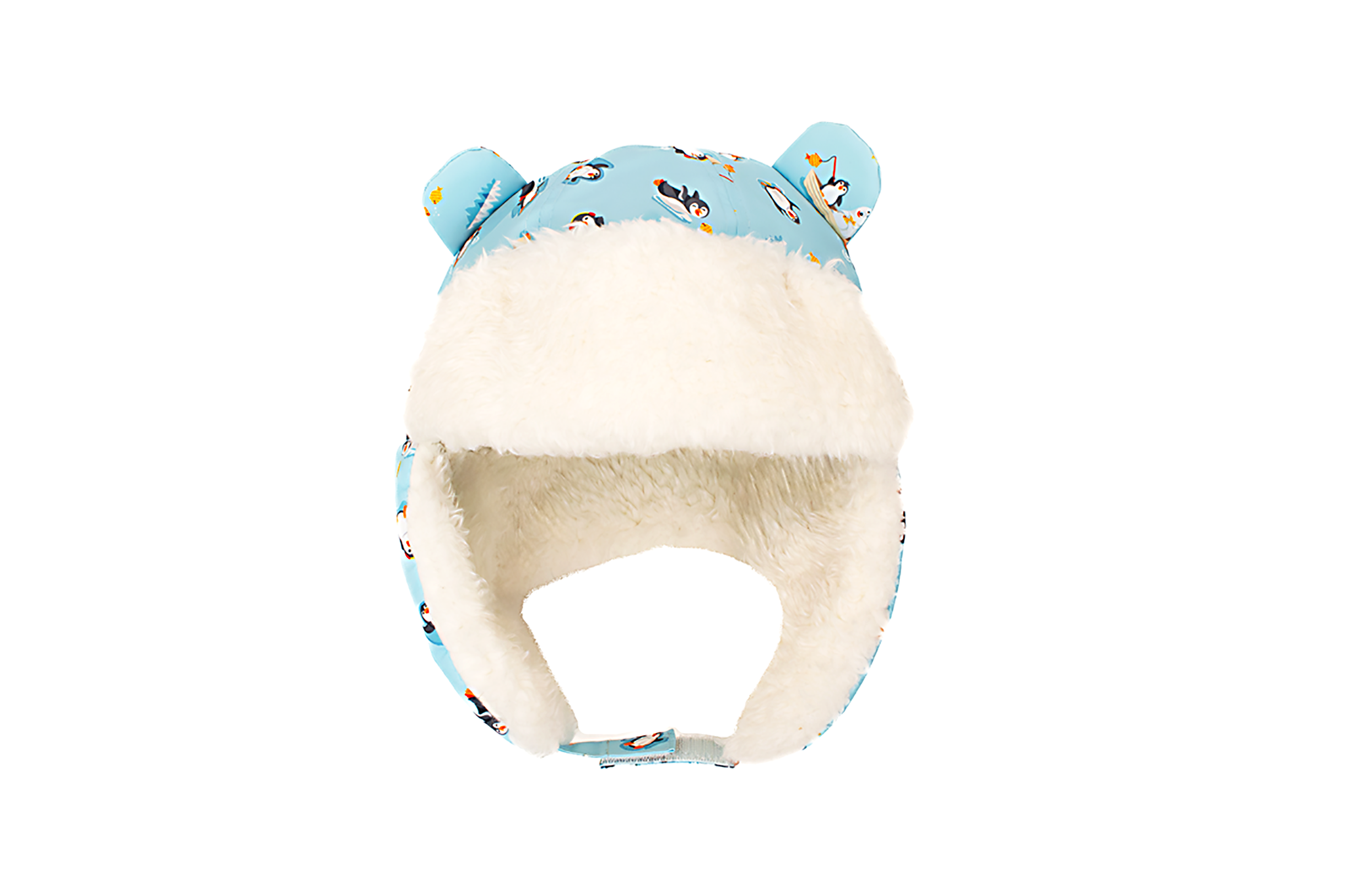Baby/kids Water Repellent Trapper Hat - Ice Fishing Penguin