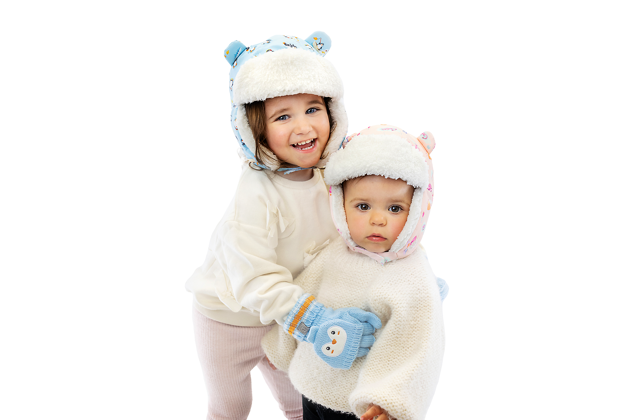 Baby/kids Water Repellent Trapper Hat - Ice Fishing Penguin