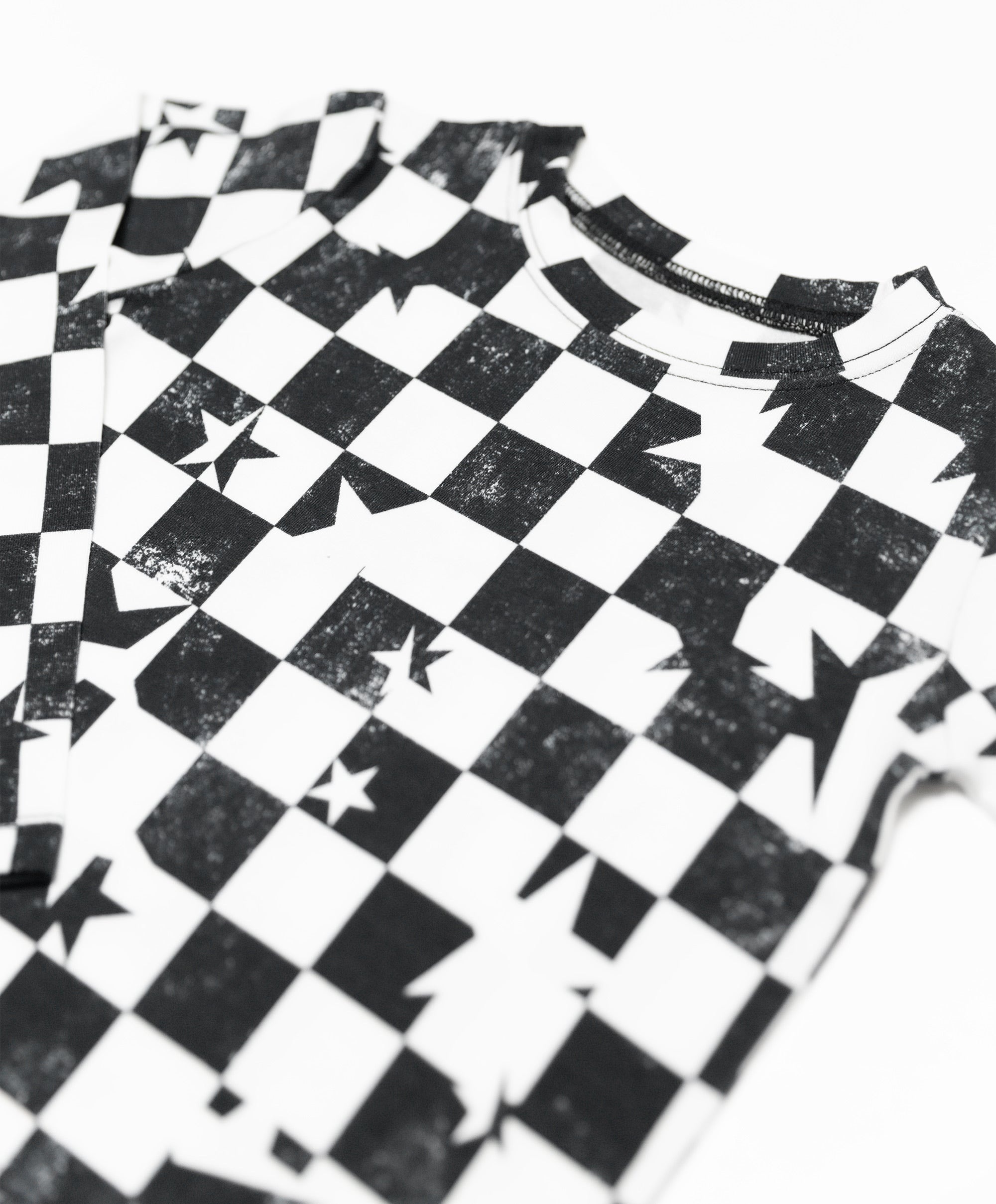 Black & White Checkered Star Two-piece Set