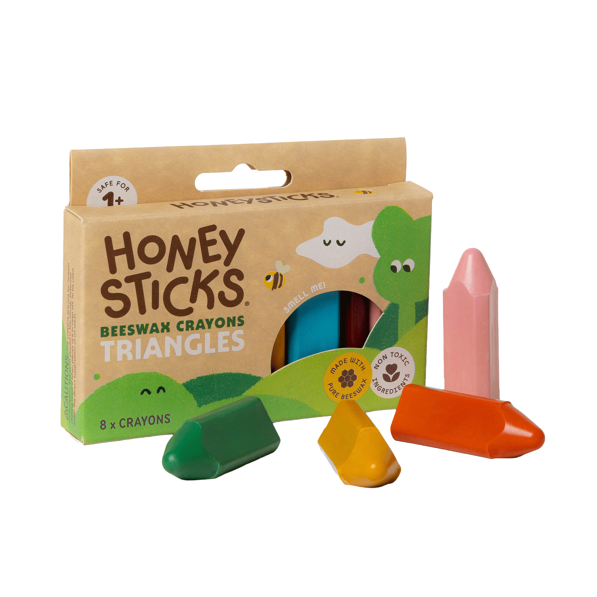 Honeysticks Beeswax Crayons Triangles 8pk