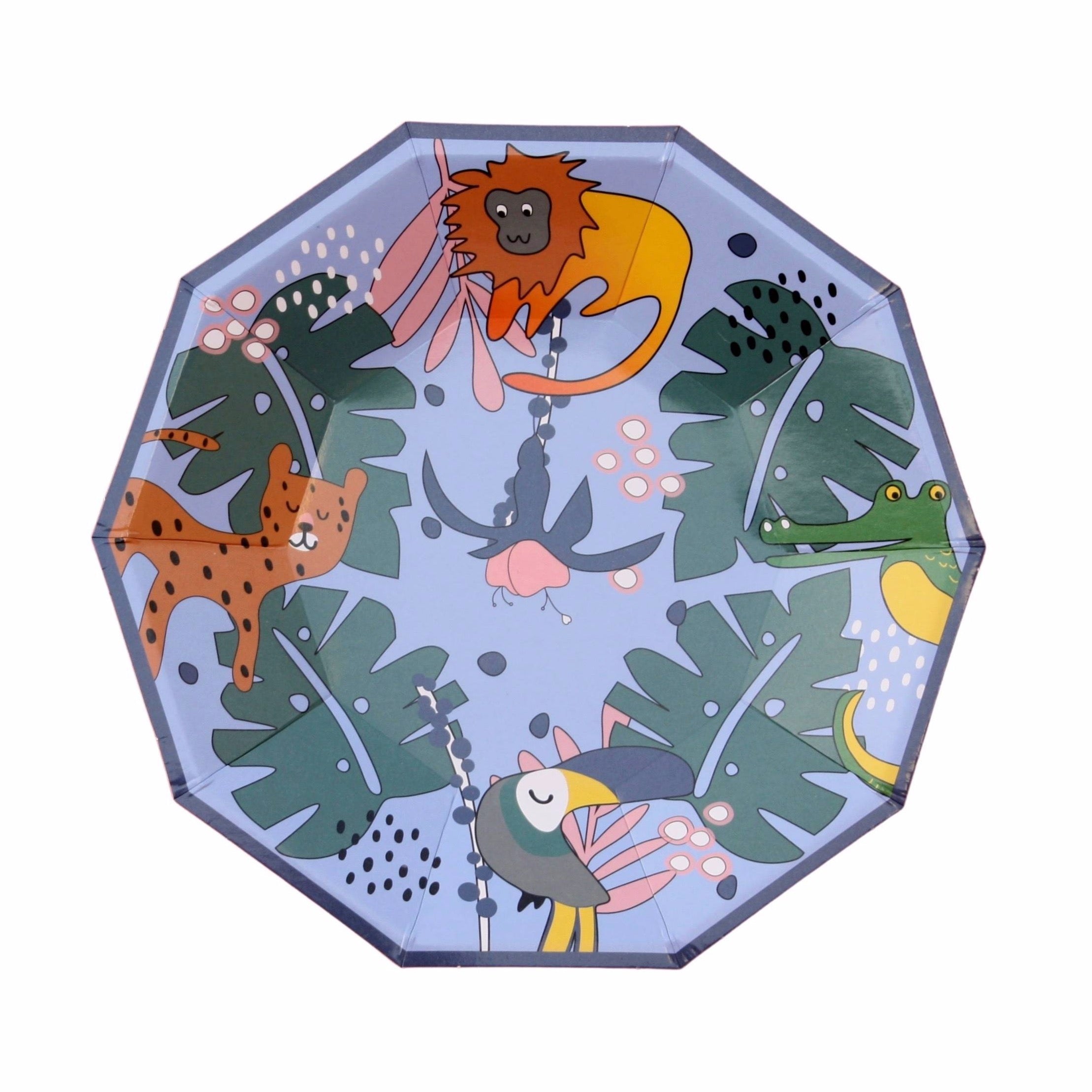 Tropical Animals Small Plates (set Of 8)