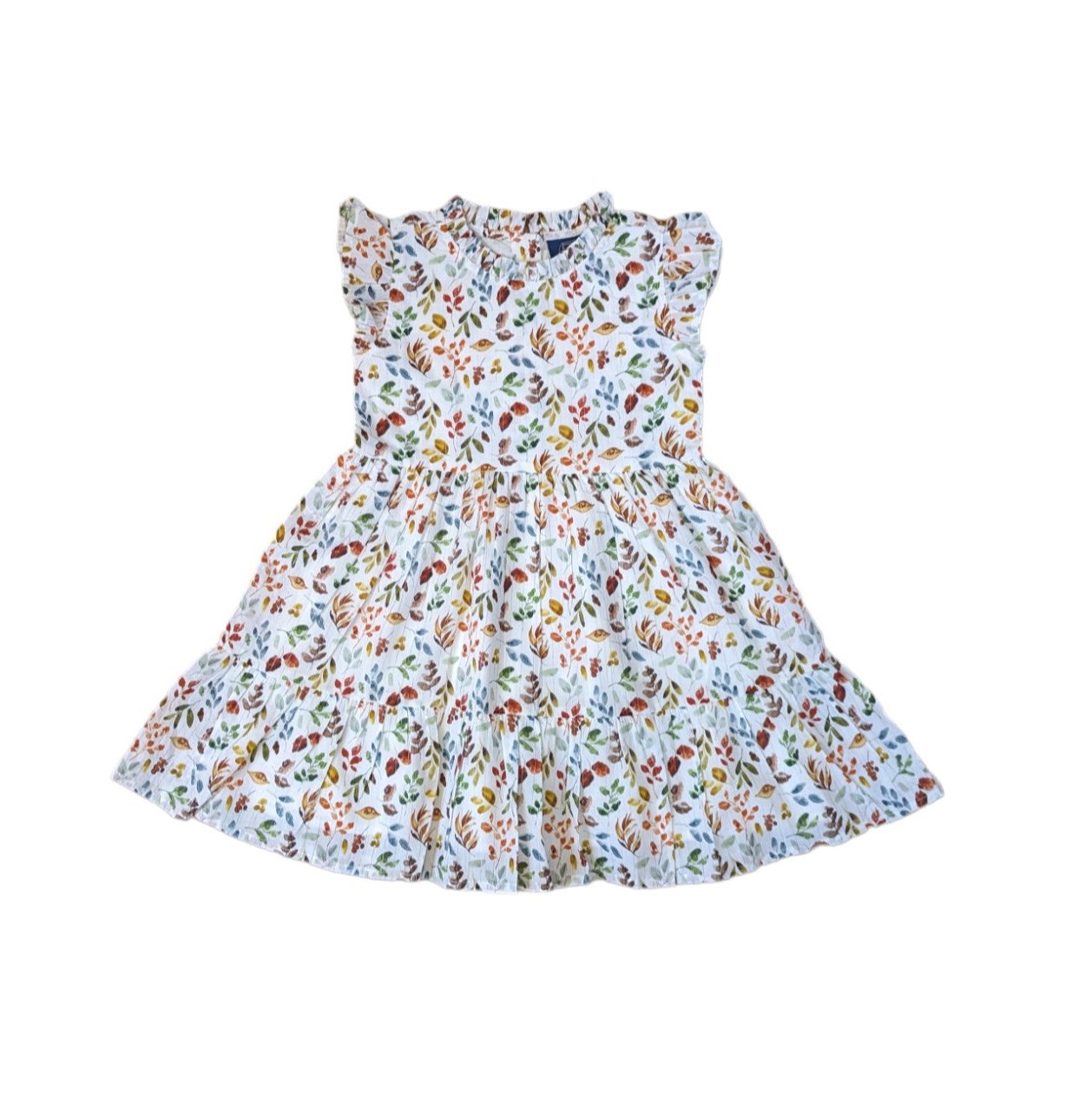 Autumn Leaves Ruffle Dress In Lurex