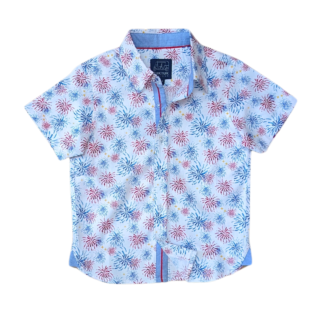 Fireworks Shirt In Short Sleeves