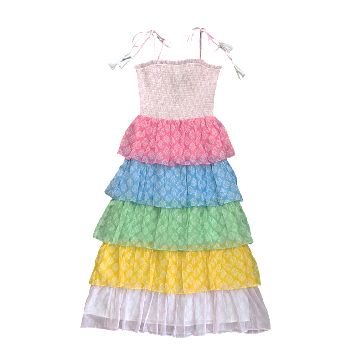 Tuktuk Designs Women's Block Print Tiered Dress