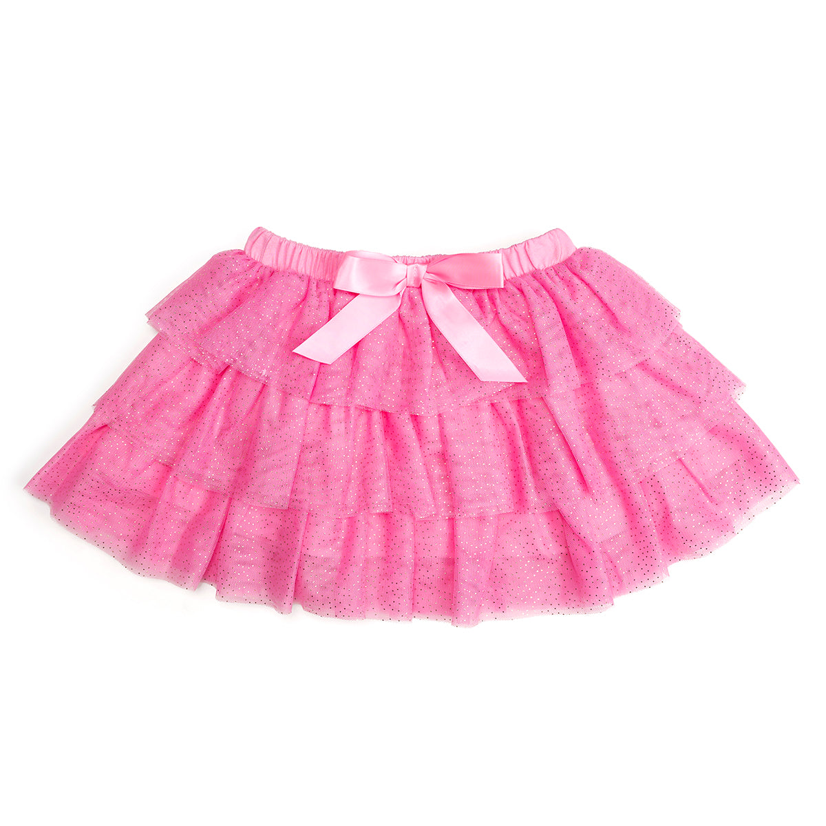 Raspberry Bow Tiered Tutu Skirt
