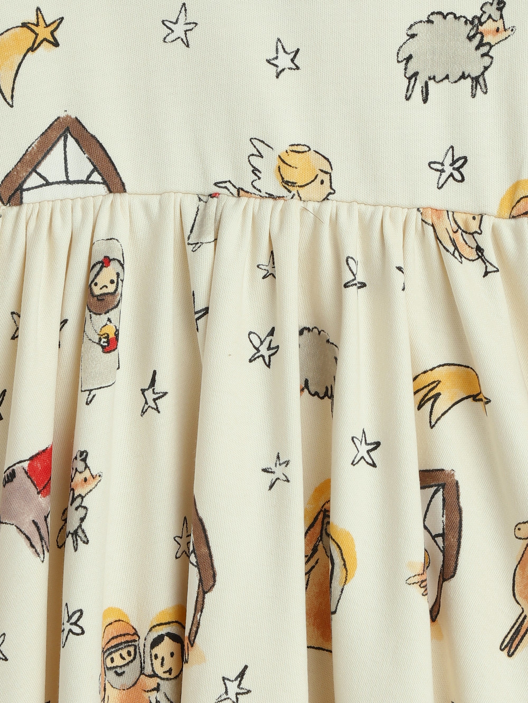 Away In A Manger Twirl Dress Cotton