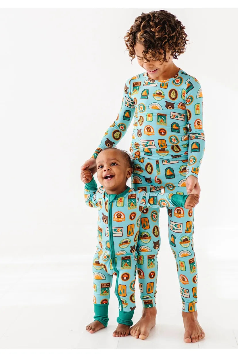 Bamboo Pajama Set - Let's Explore Nature Badges