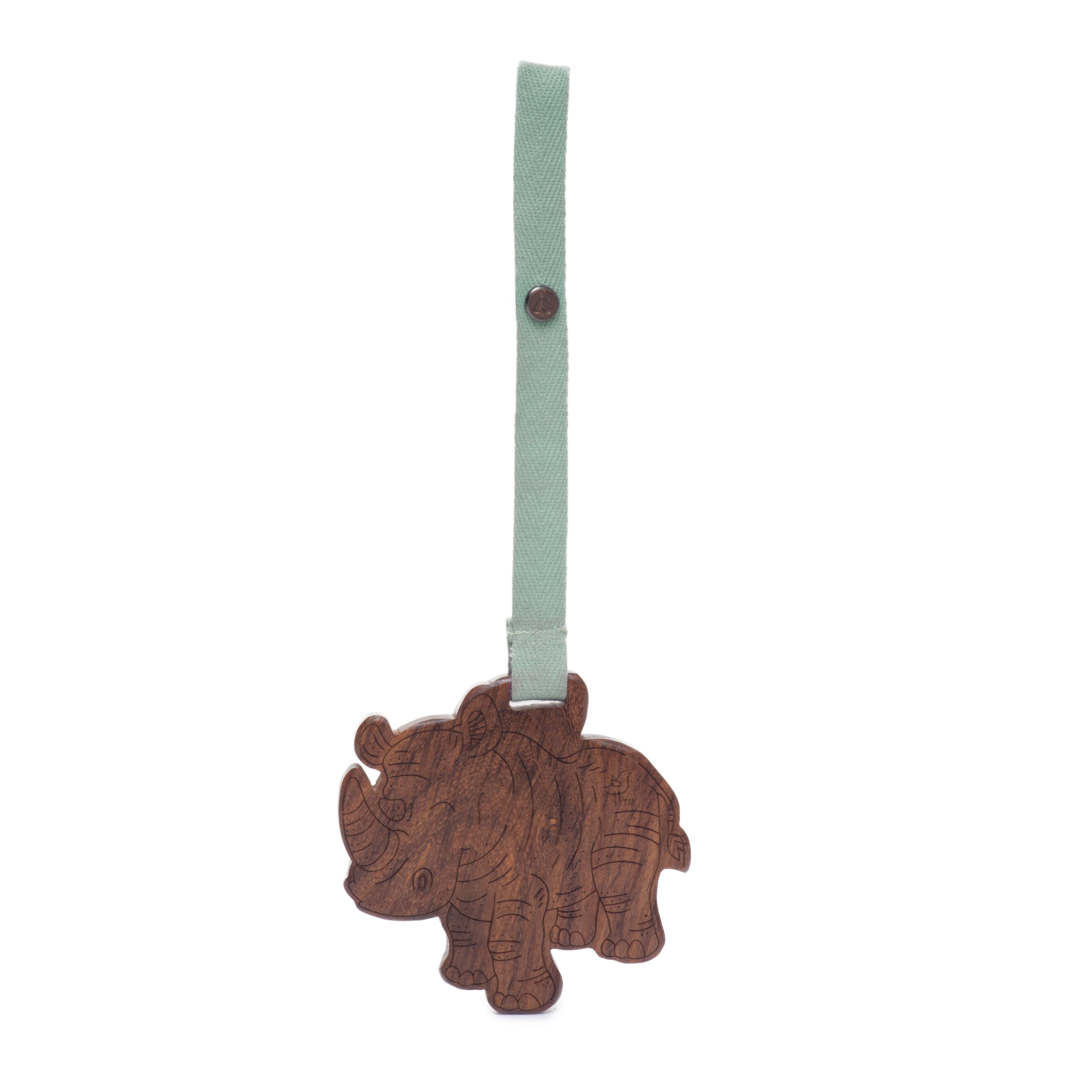 Wood Stroller Toy | Kenya The Rhino