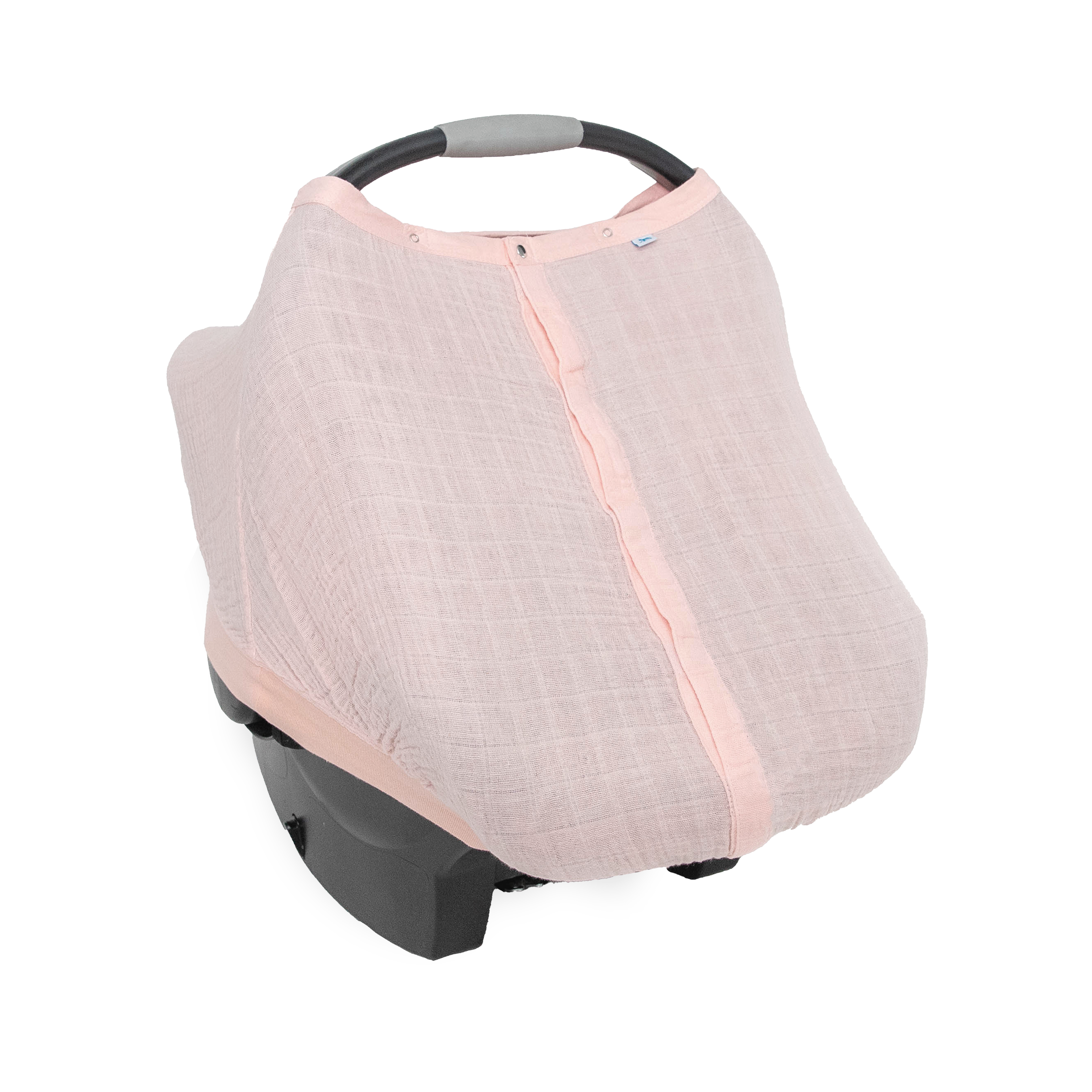 Cotton Muslin Car Seat Canopy - Light Pink