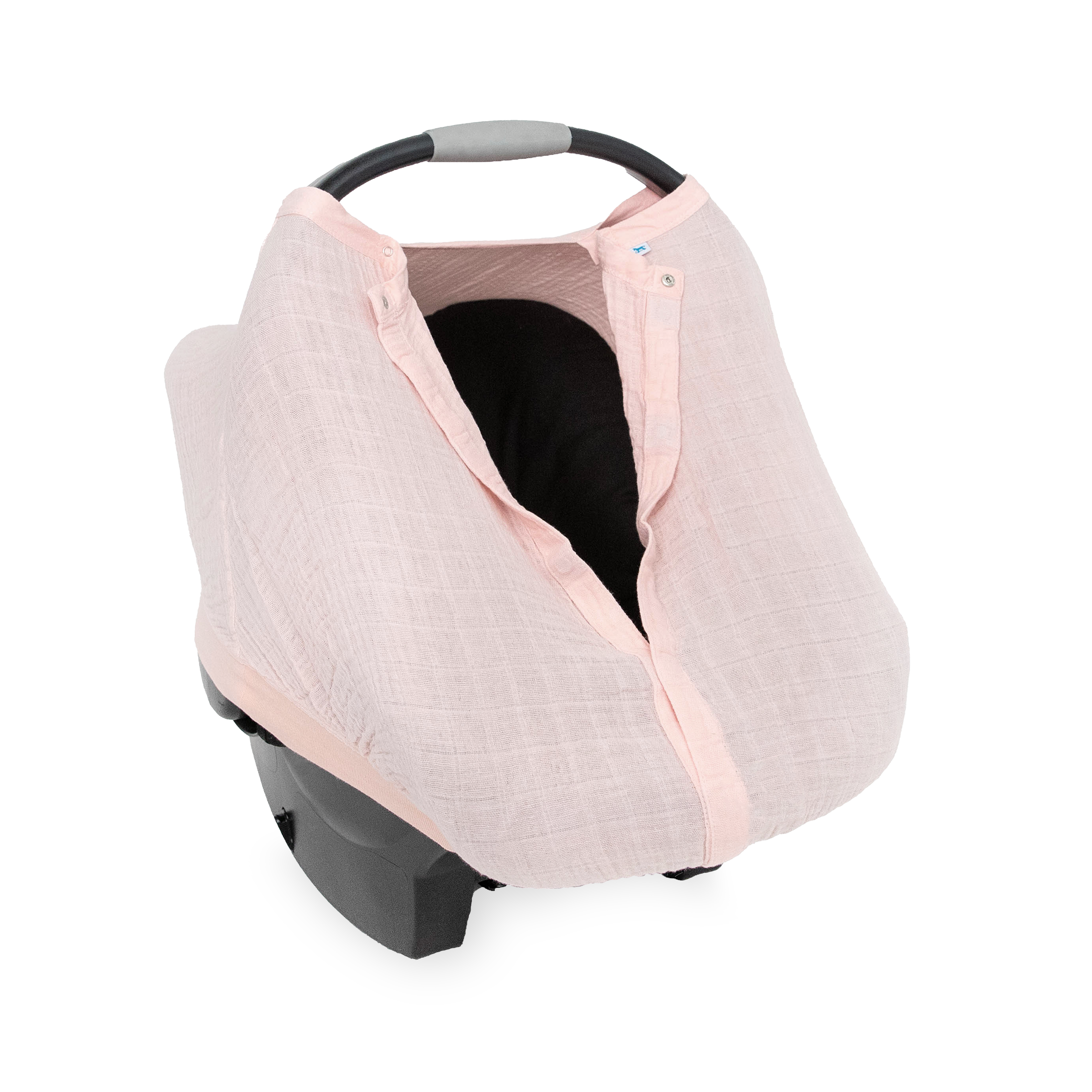 Cotton Muslin Car Seat Canopy - Light Pink