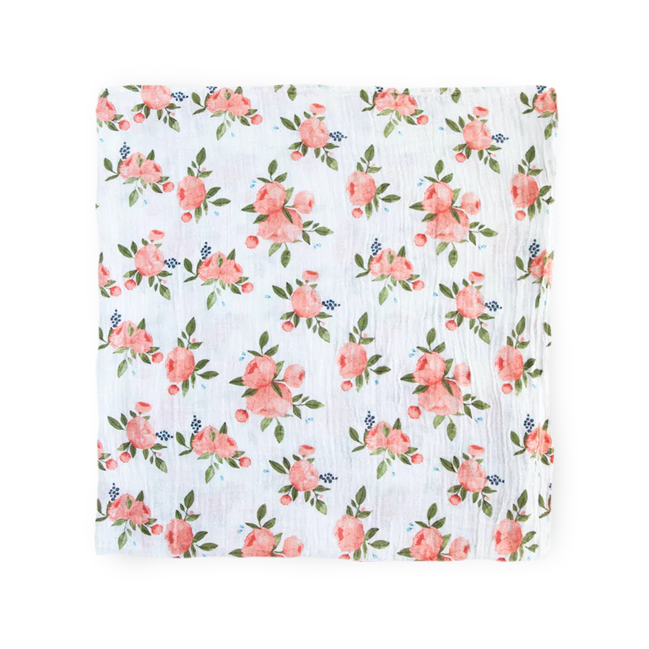 Cotton Muslin Swaddle Blanket 3 Pack - Watercolor Roses
