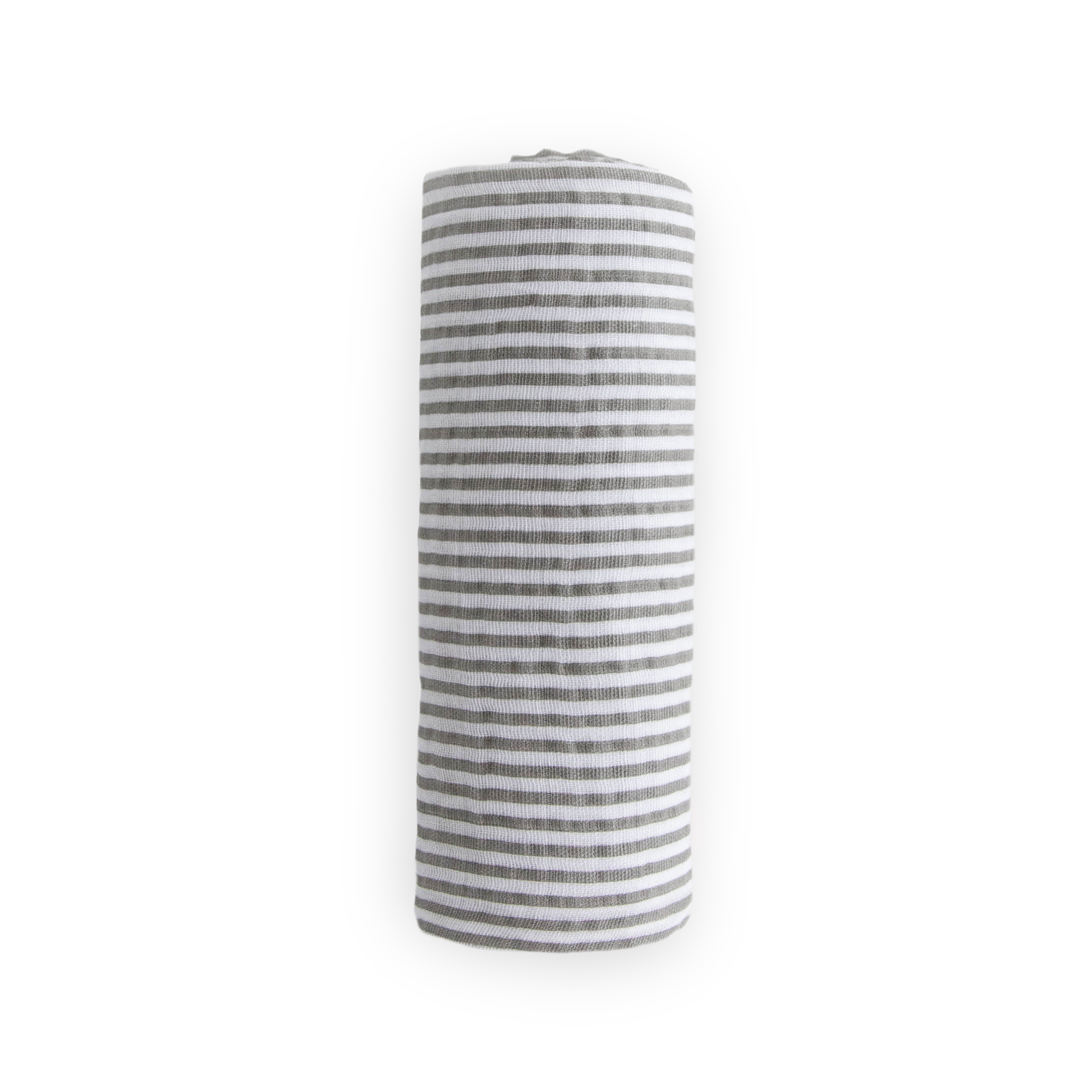 Cotton Muslin Swaddle Blanket - Grey Stripe