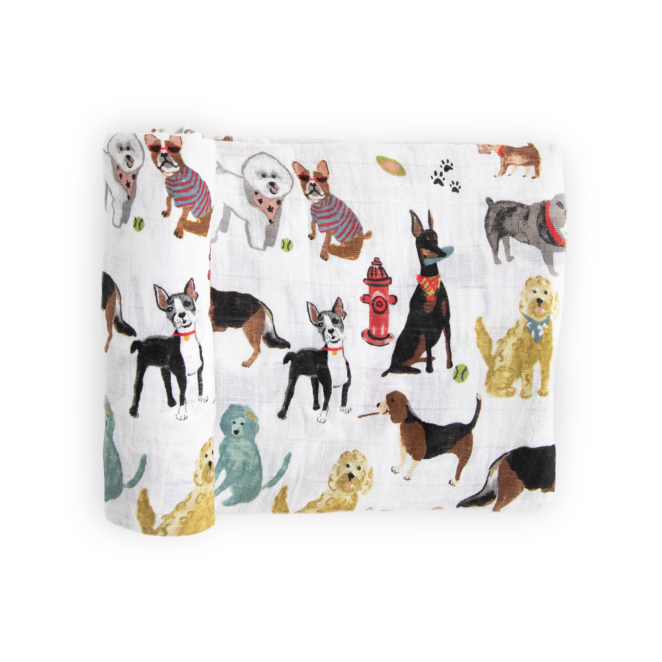 Cotton Muslin Swaddle Blanket - Woof