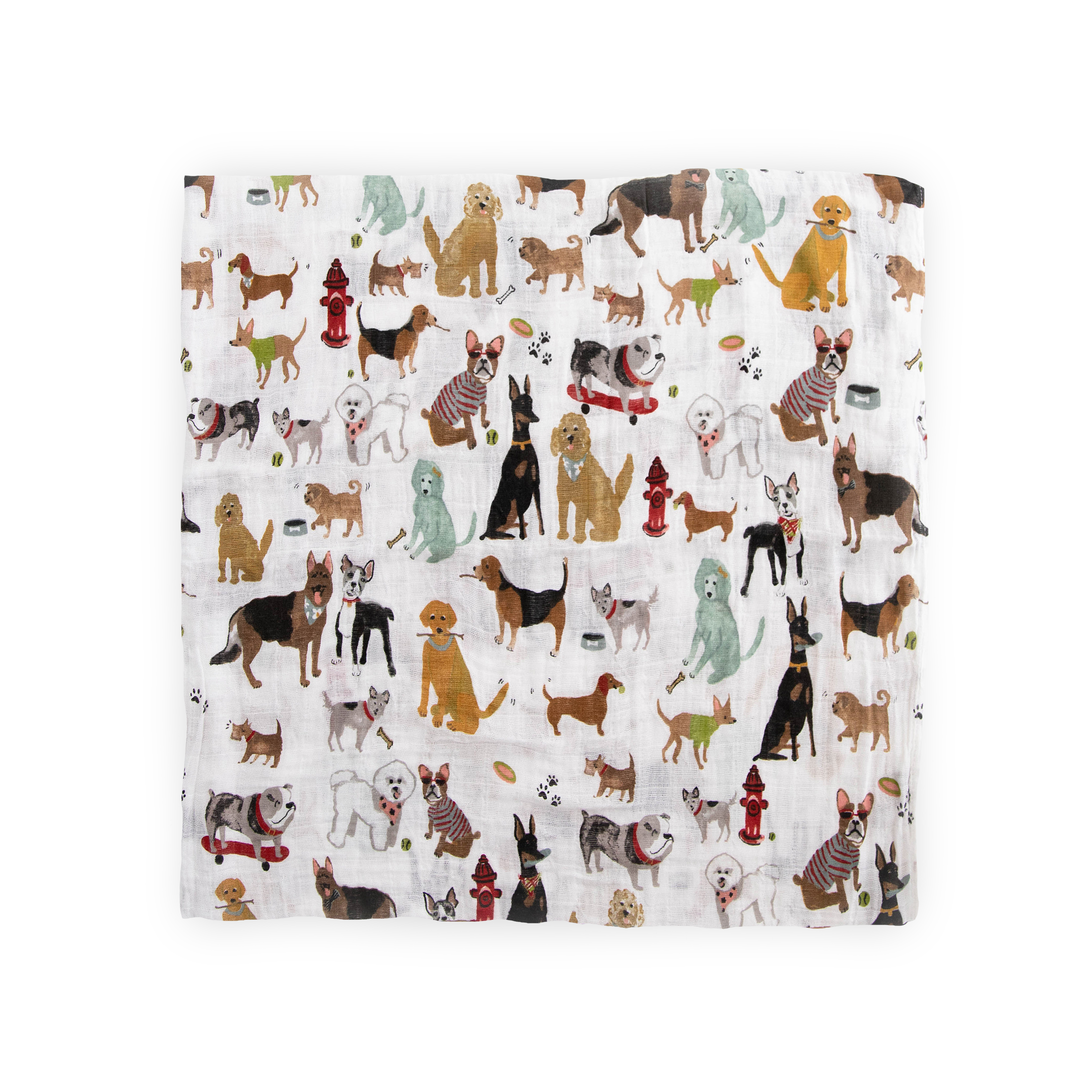 Cotton Muslin Swaddle Blanket - Woof