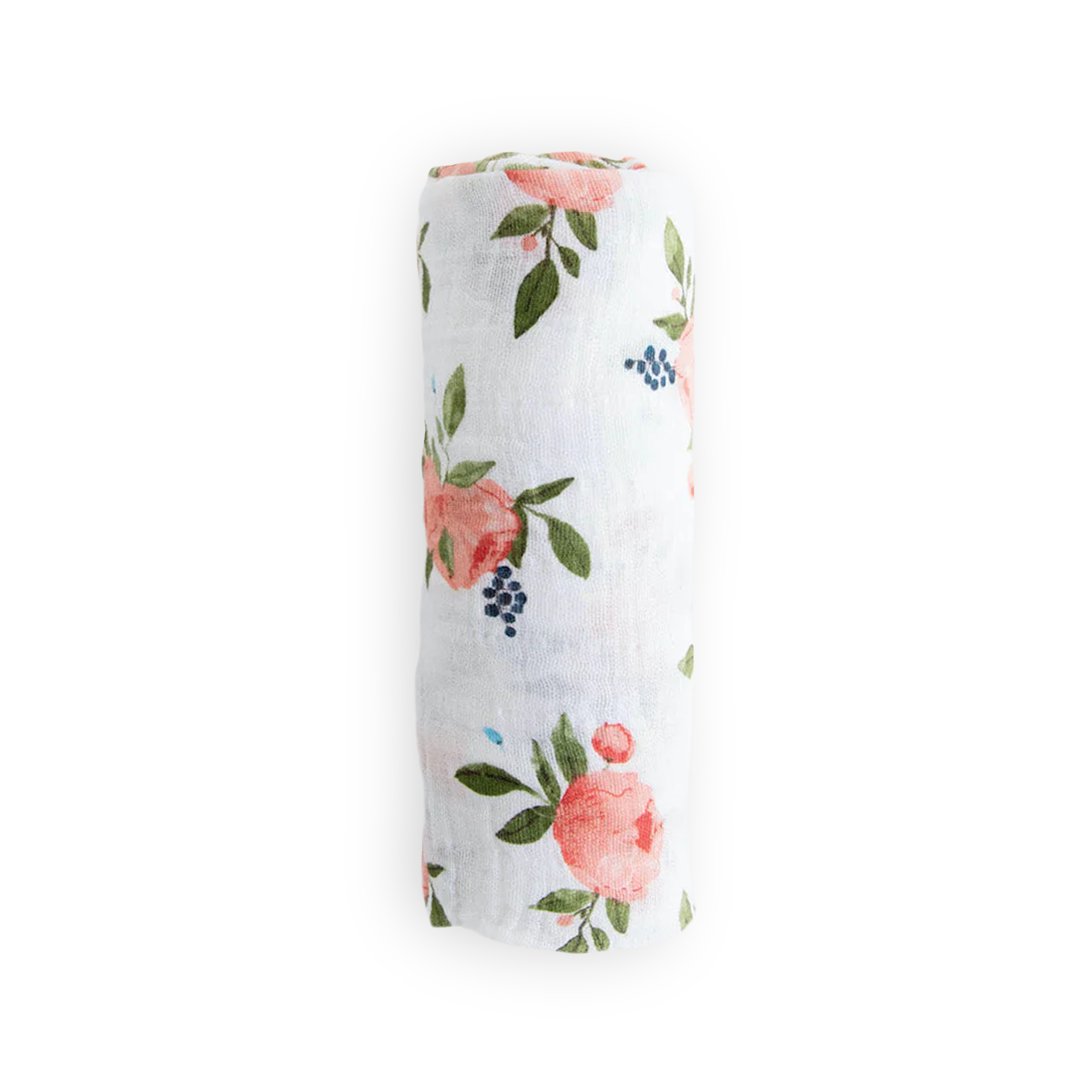 Cotton Muslin Swaddle Blanket - Watercolor Roses