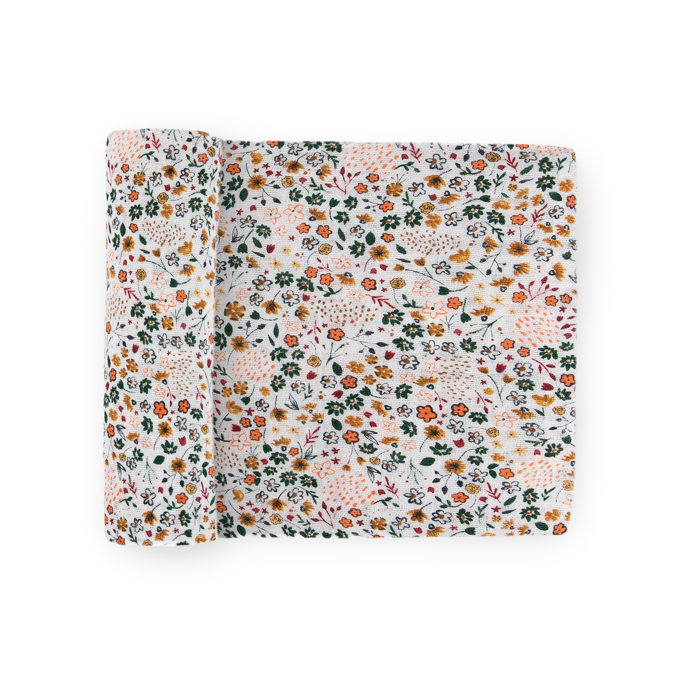 Cotton Muslin Swaddle Blanket - Pressed Petals