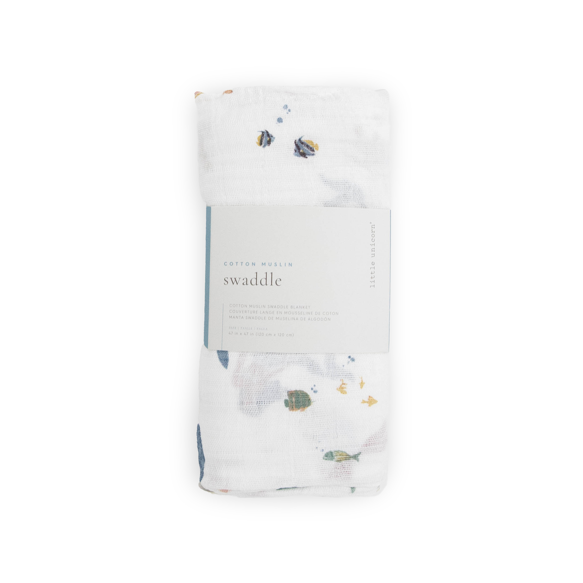 Cotton Muslin Swaddle Blanket - Mermaids