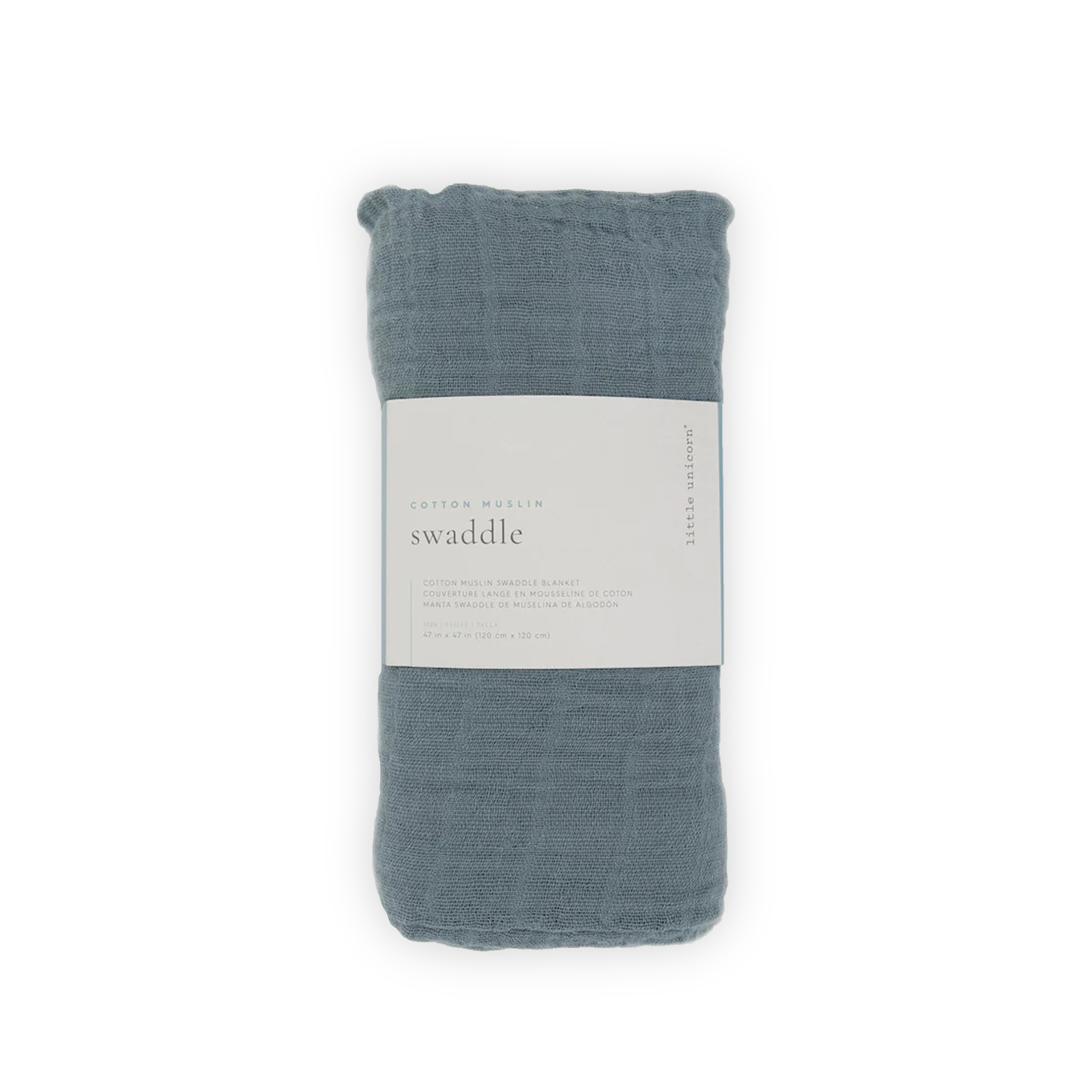 Cotton Muslin Swaddle Blanket - Sea