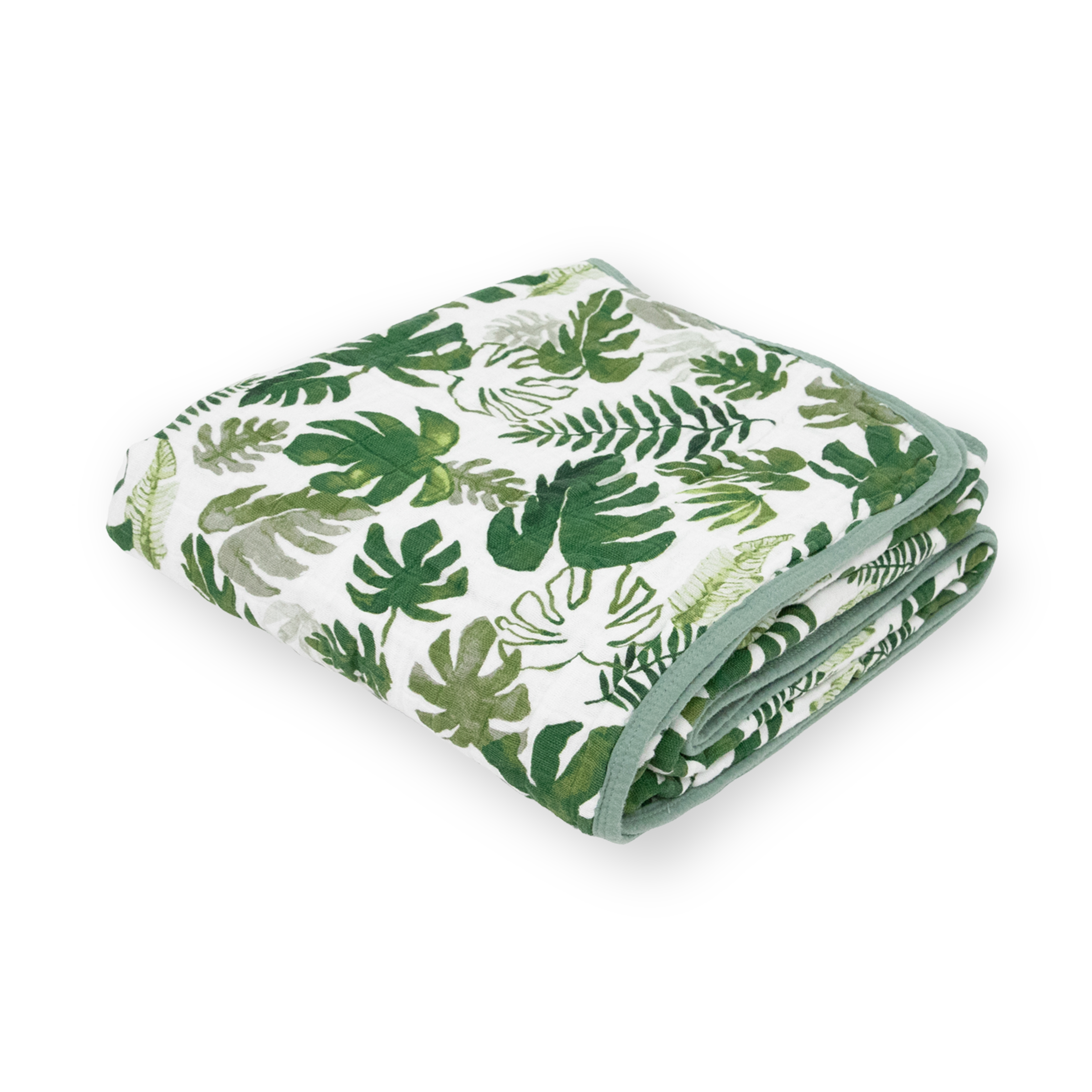 Original Cotton Muslin Quilt - Tropical Leaf