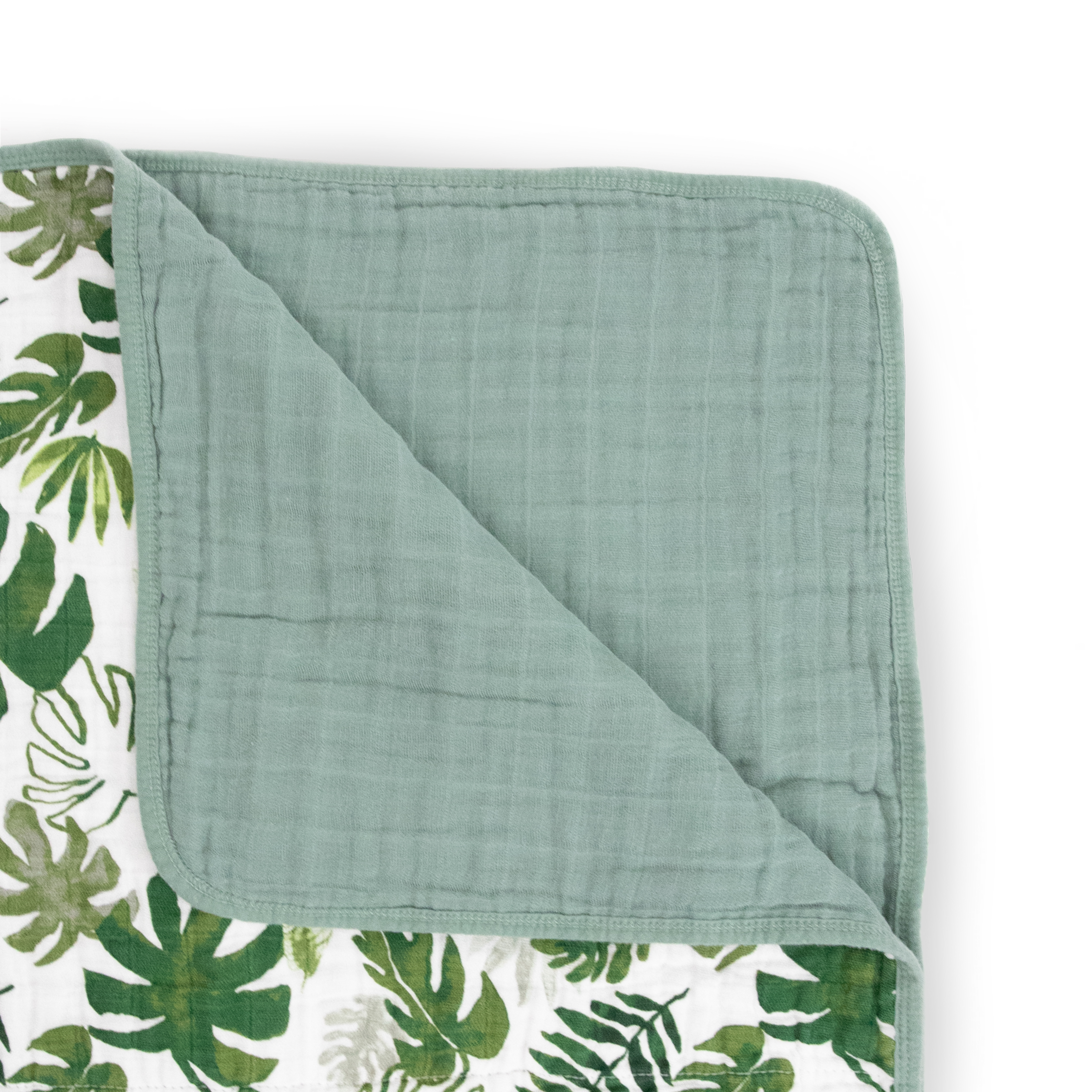 Original Cotton Muslin Quilt - Tropical Leaf