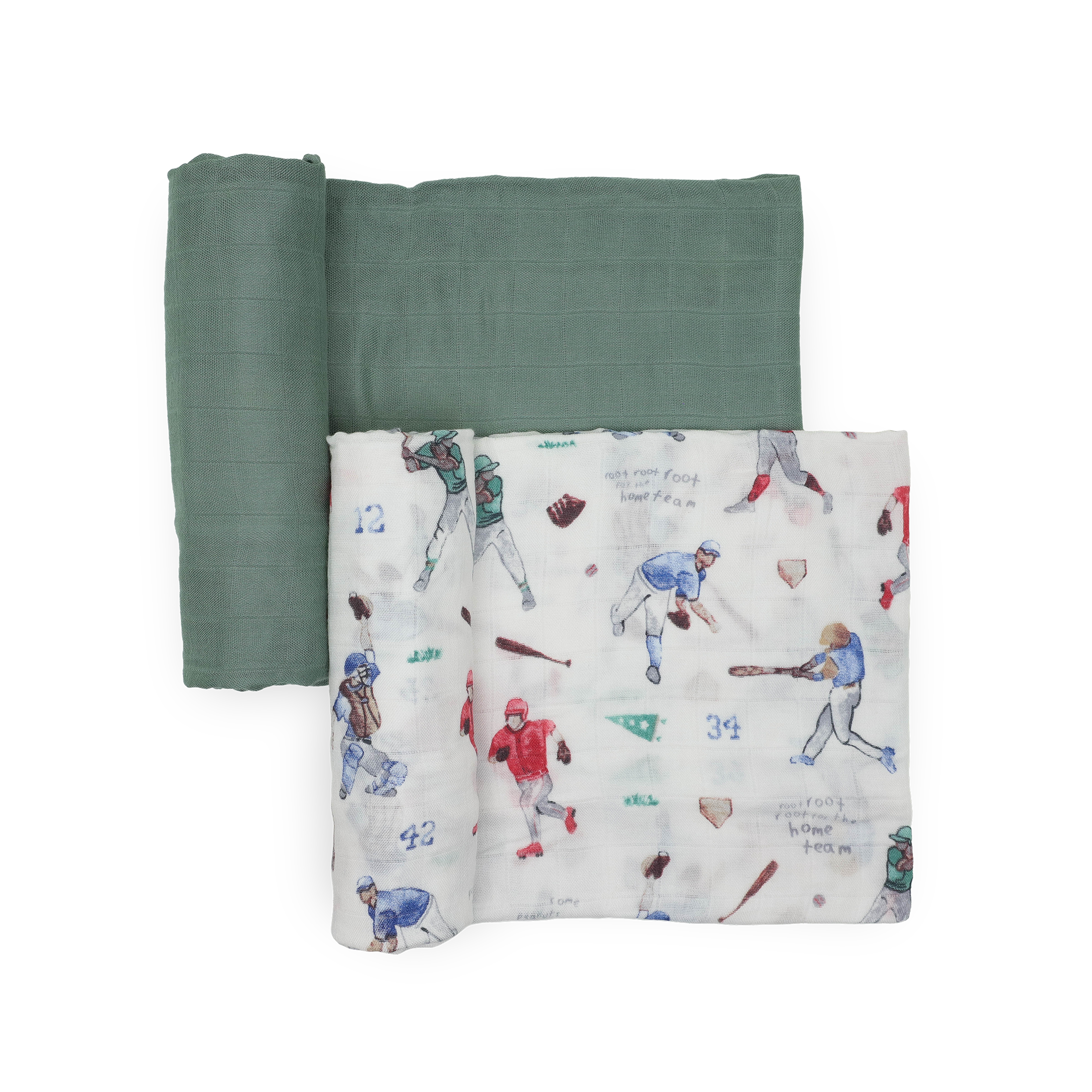 Deluxe Muslin Swaddle Blanket 2 Pack - Home Run 2