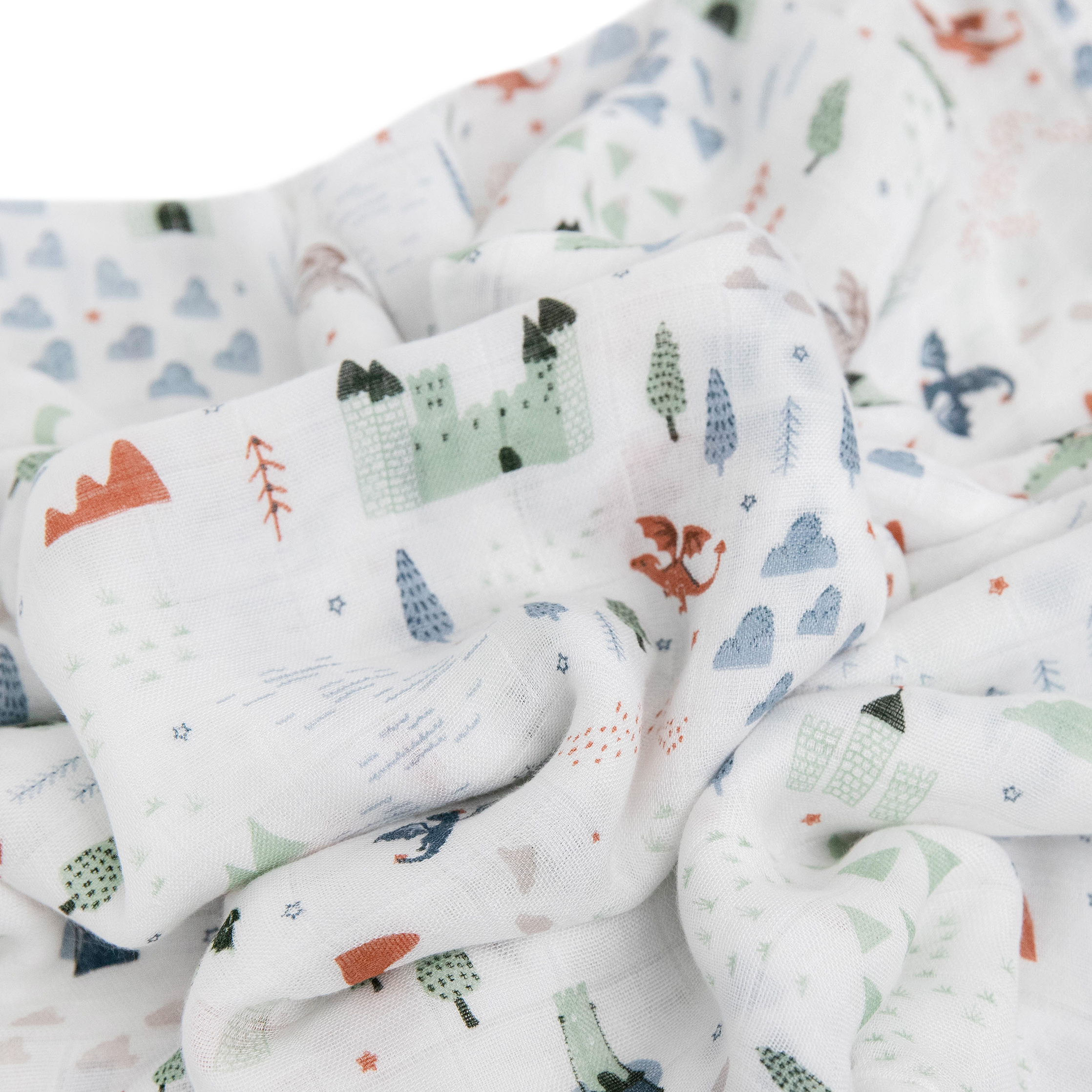 Deluxe Muslin Swaddle Blanket - Dragon Days