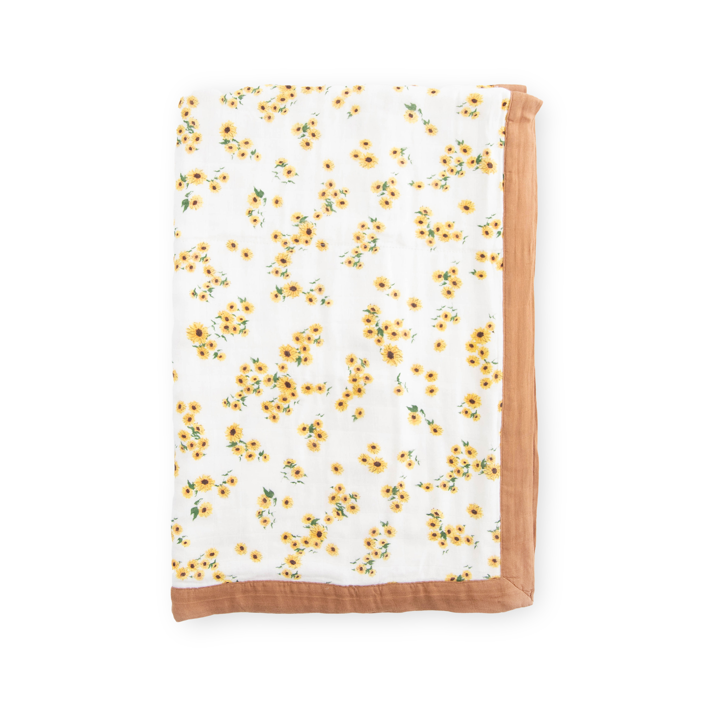 Deluxe Muslin Baby Quilt - Ditsy Sunflower