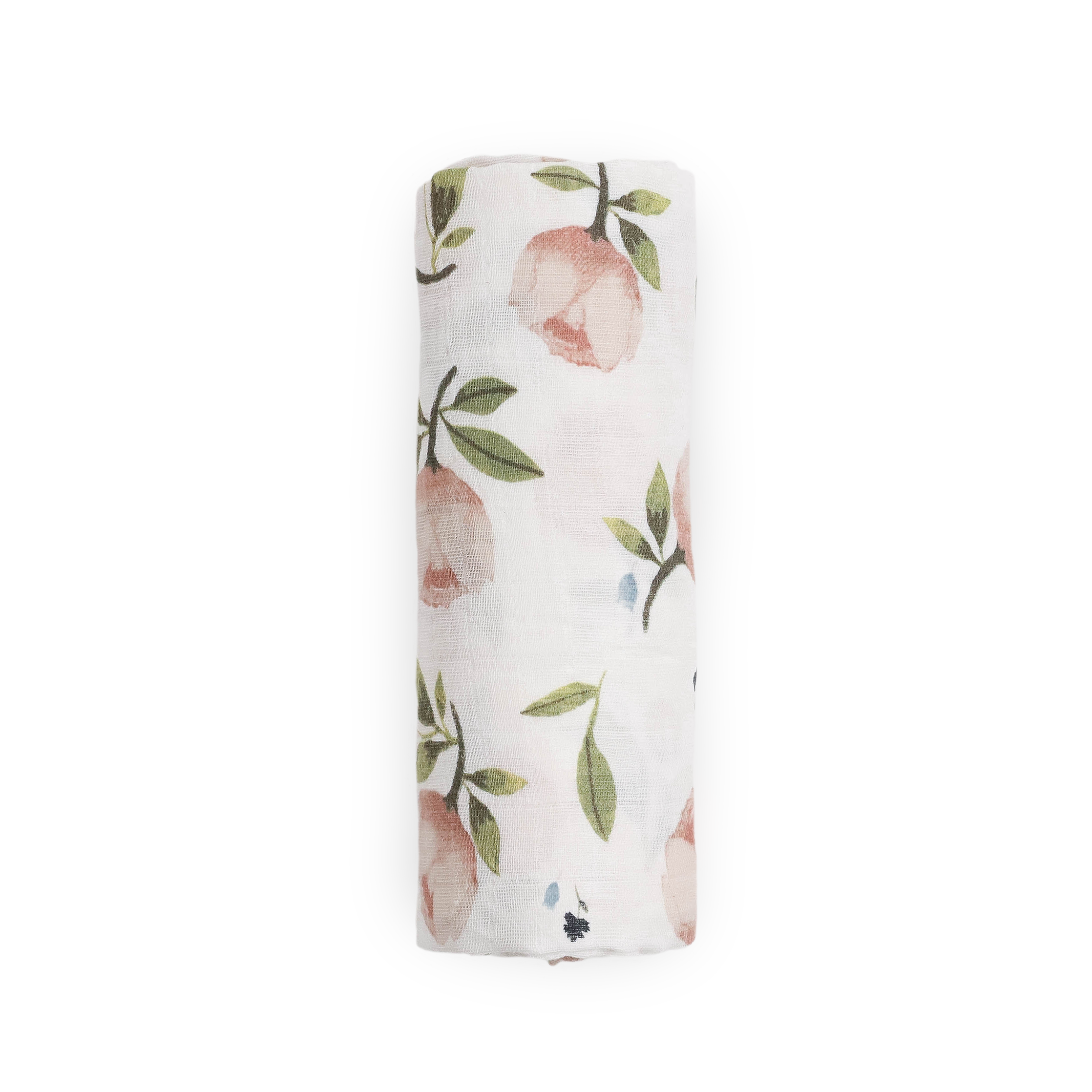 Organic Cotton Muslin Swaddle Blanket - Watercolor Floret