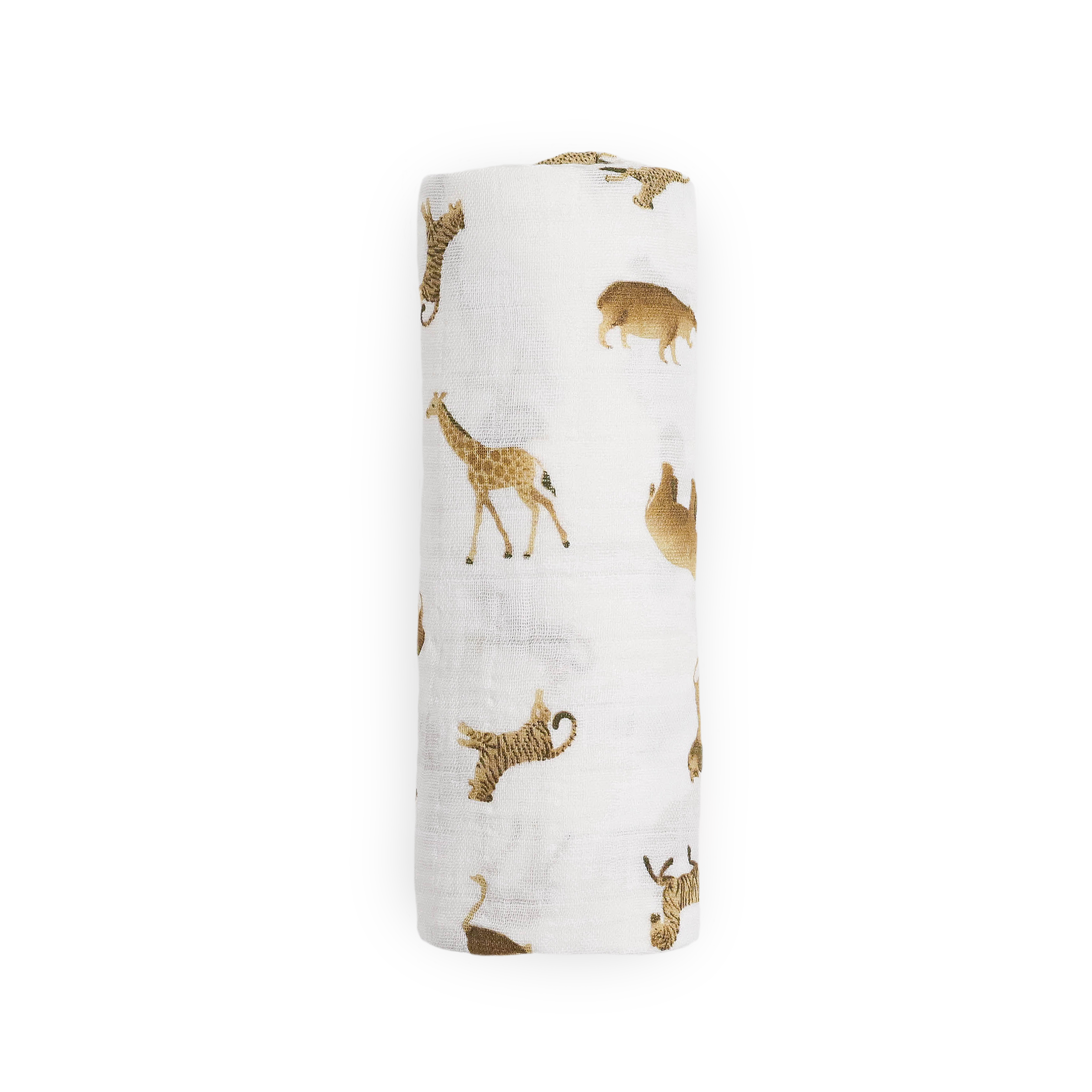 Organic Cotton Muslin Swaddle Blanket - Animal Crackers