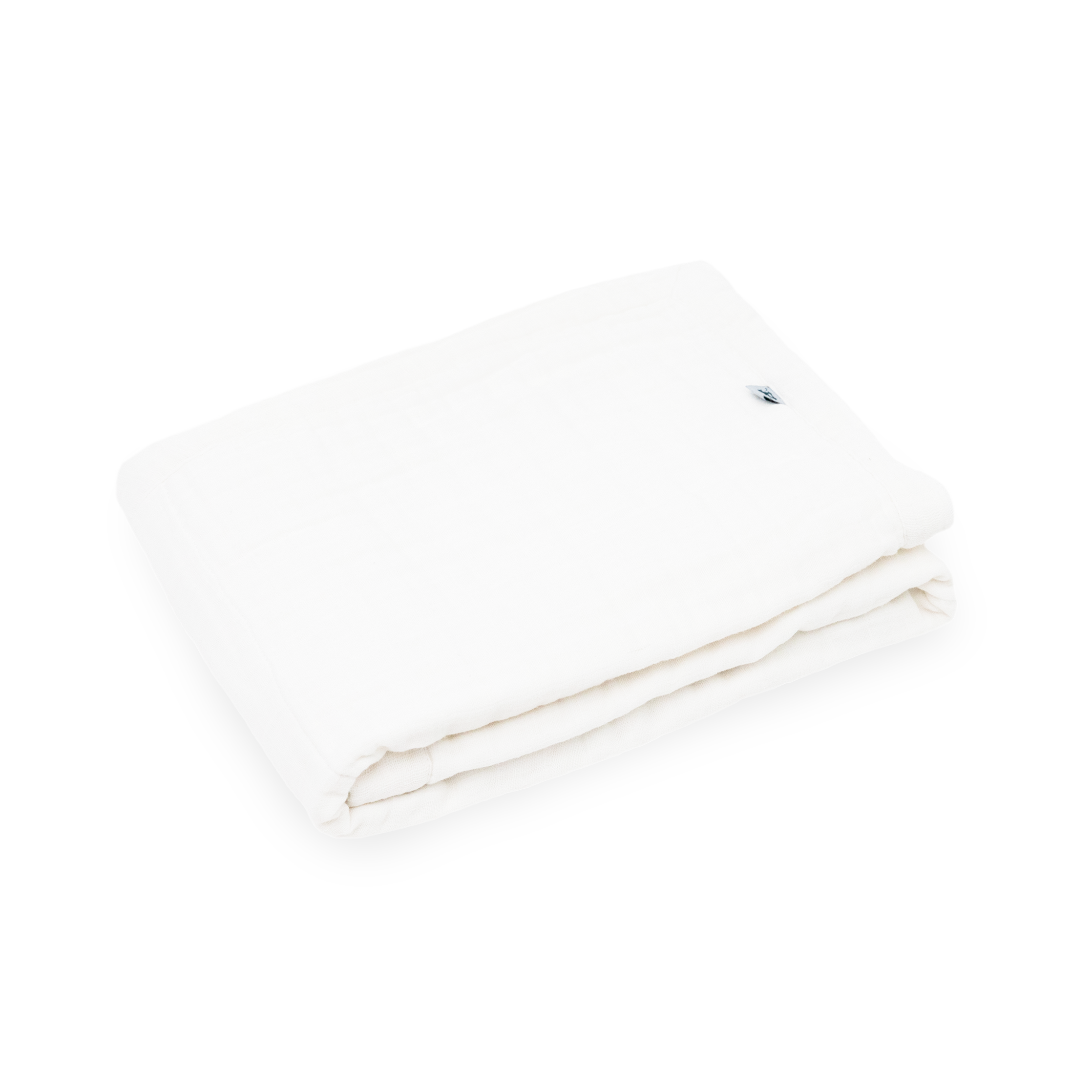 Organic Cotton Muslin Baby Quilt - White