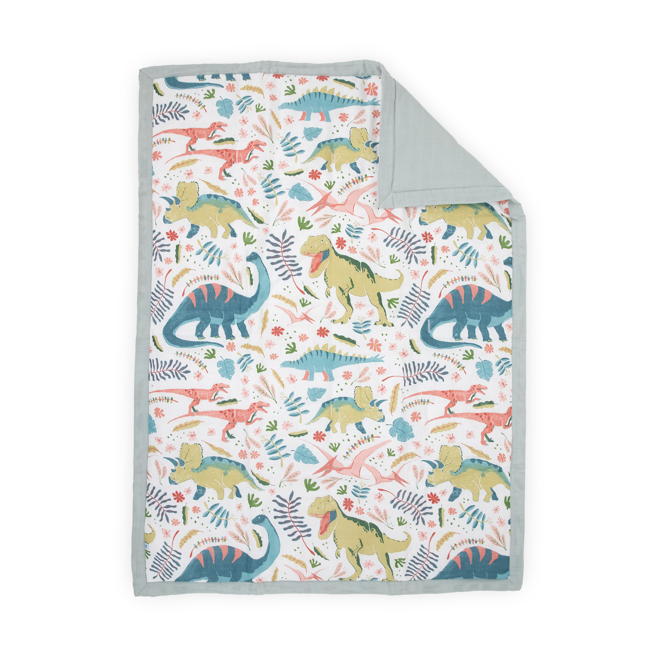 Cotton Muslin Toddler Comforter - Boho Dino